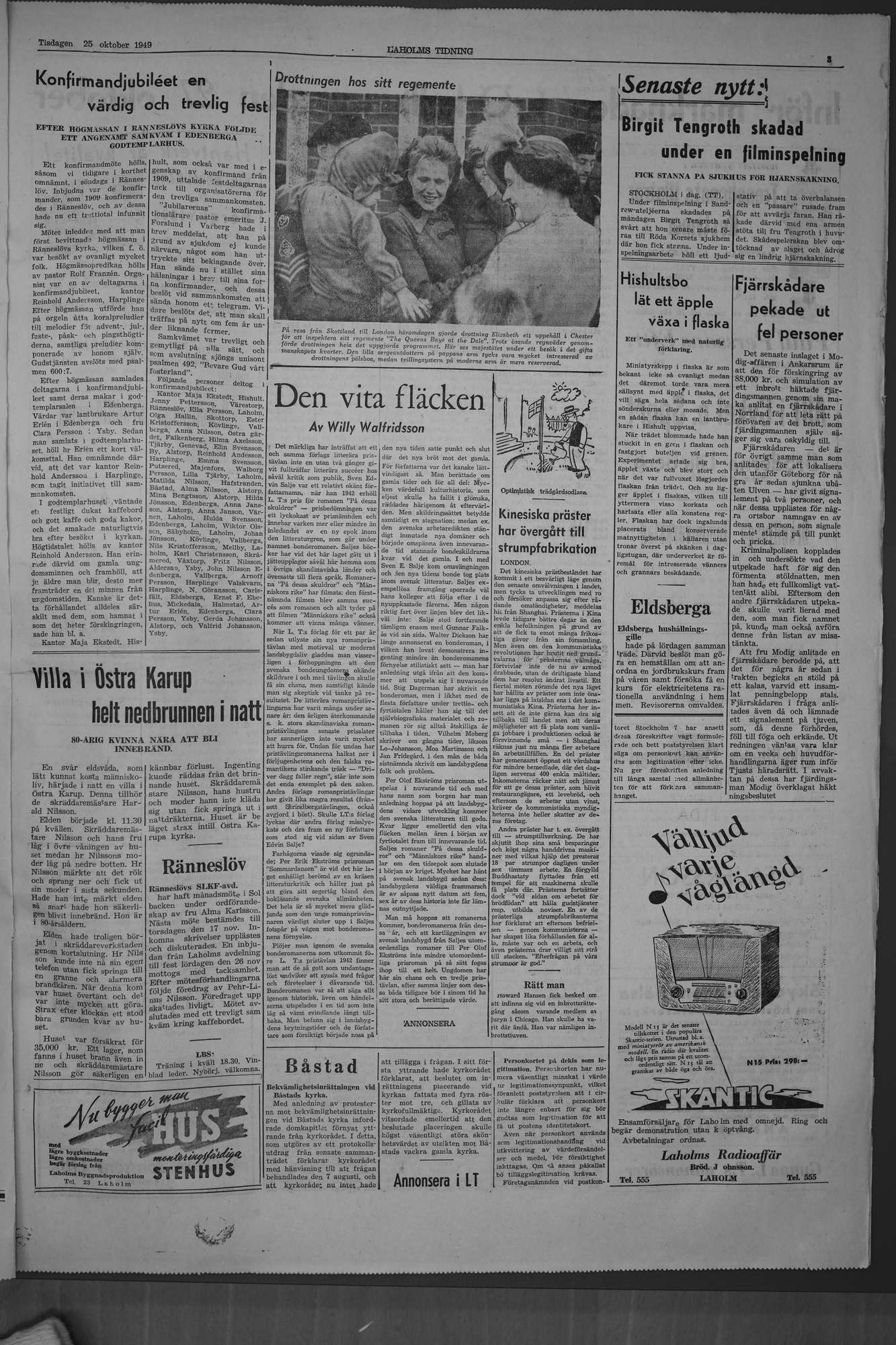 Laholms Tidning Tisdag 25 oktober 1949, sida 3