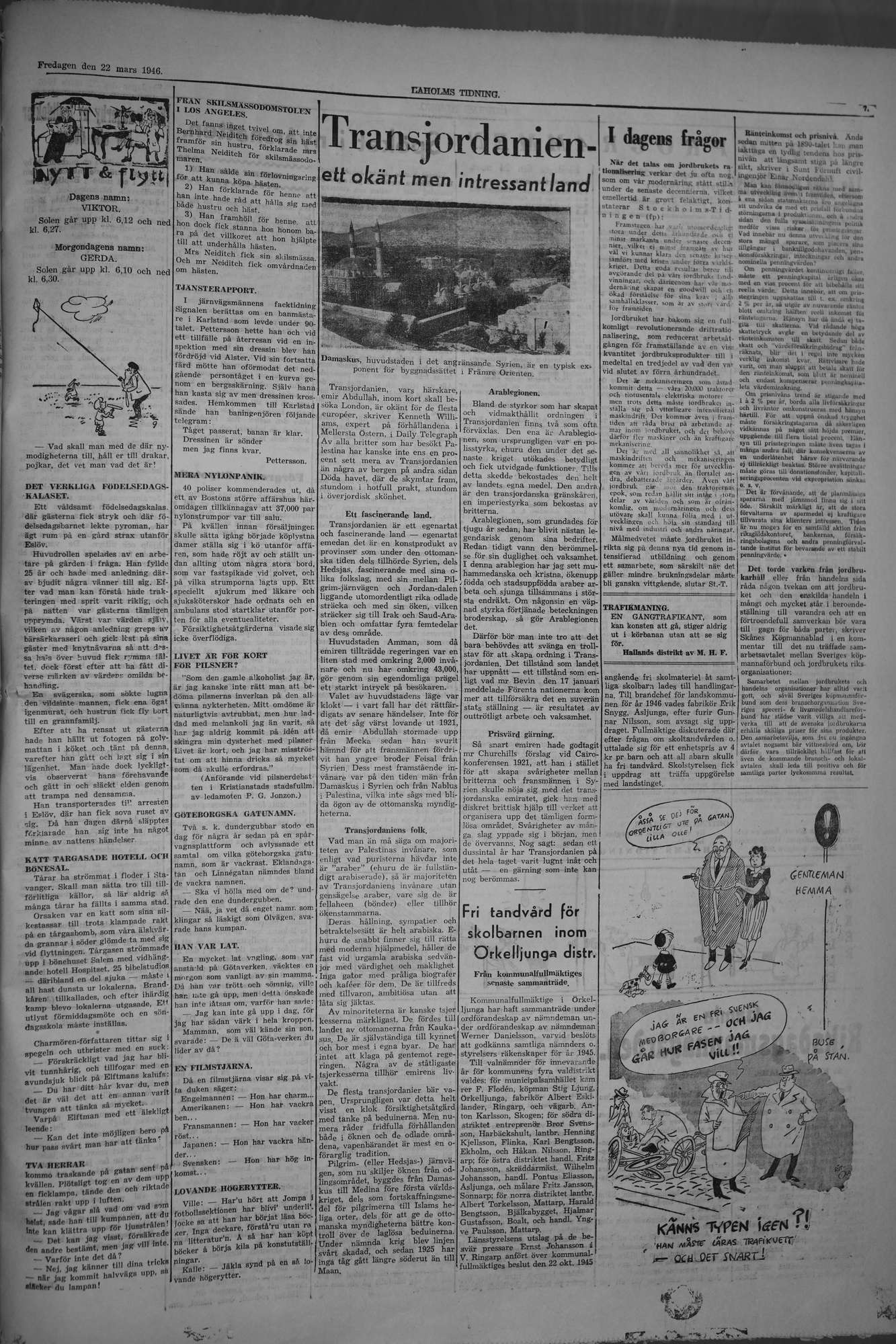 Laholms Tidning Fredag 22 mars 1946, sida 5