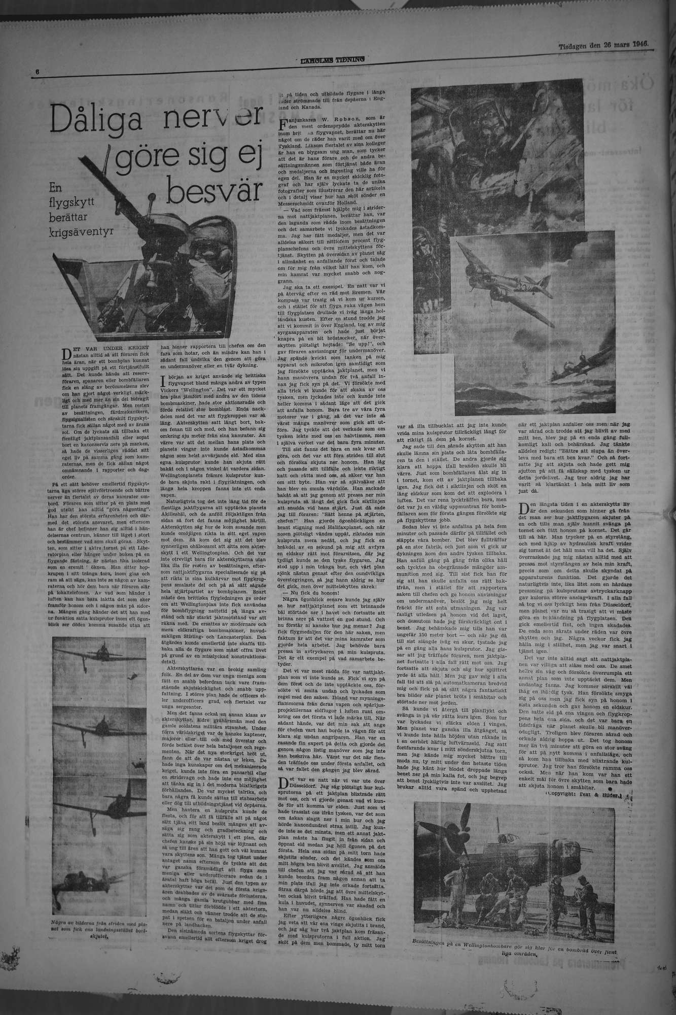 Laholms Tidning Tisdag 26 mars 1946, sida 6