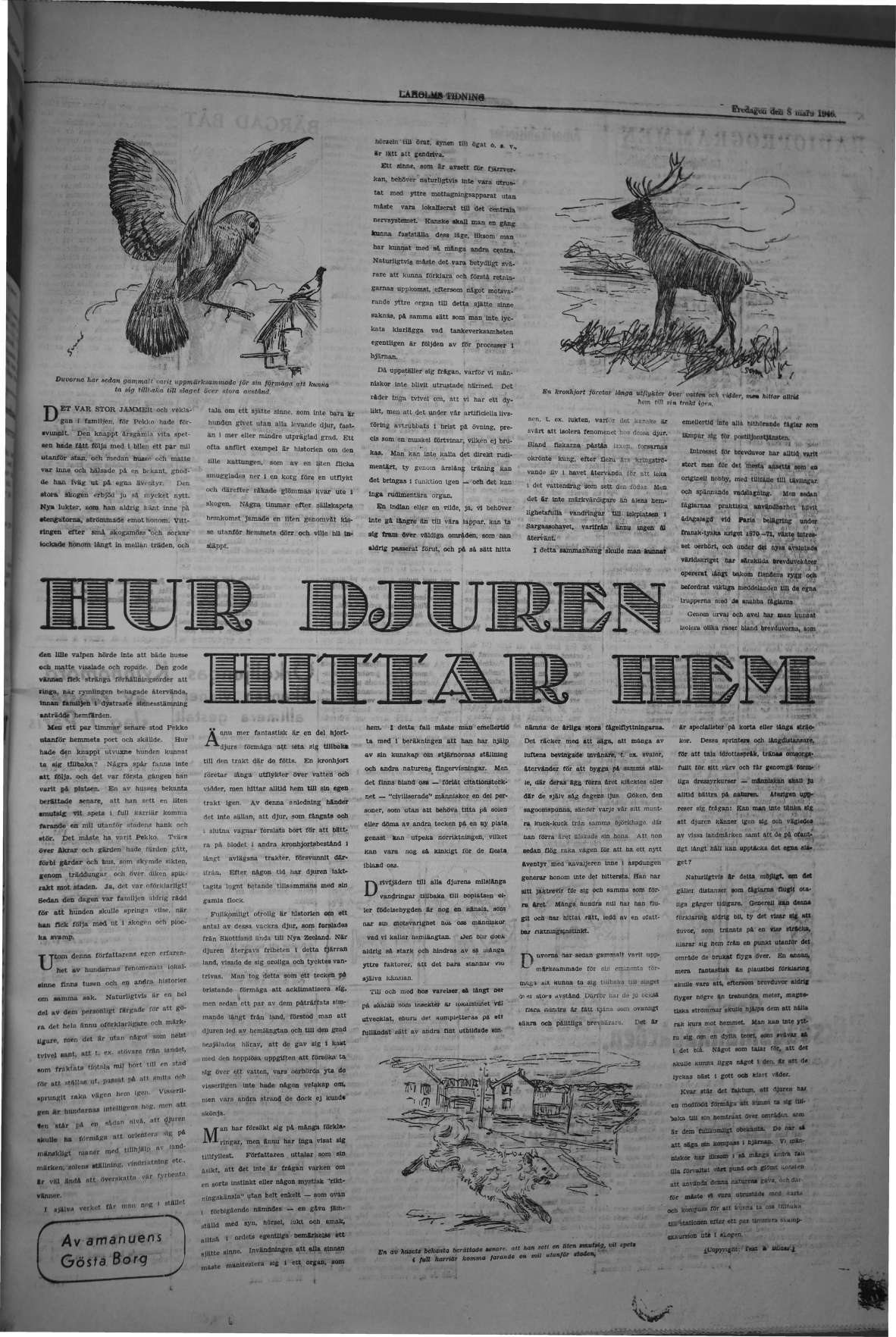 Laholms Tidning Fredag 8 mars 1946, sida 7