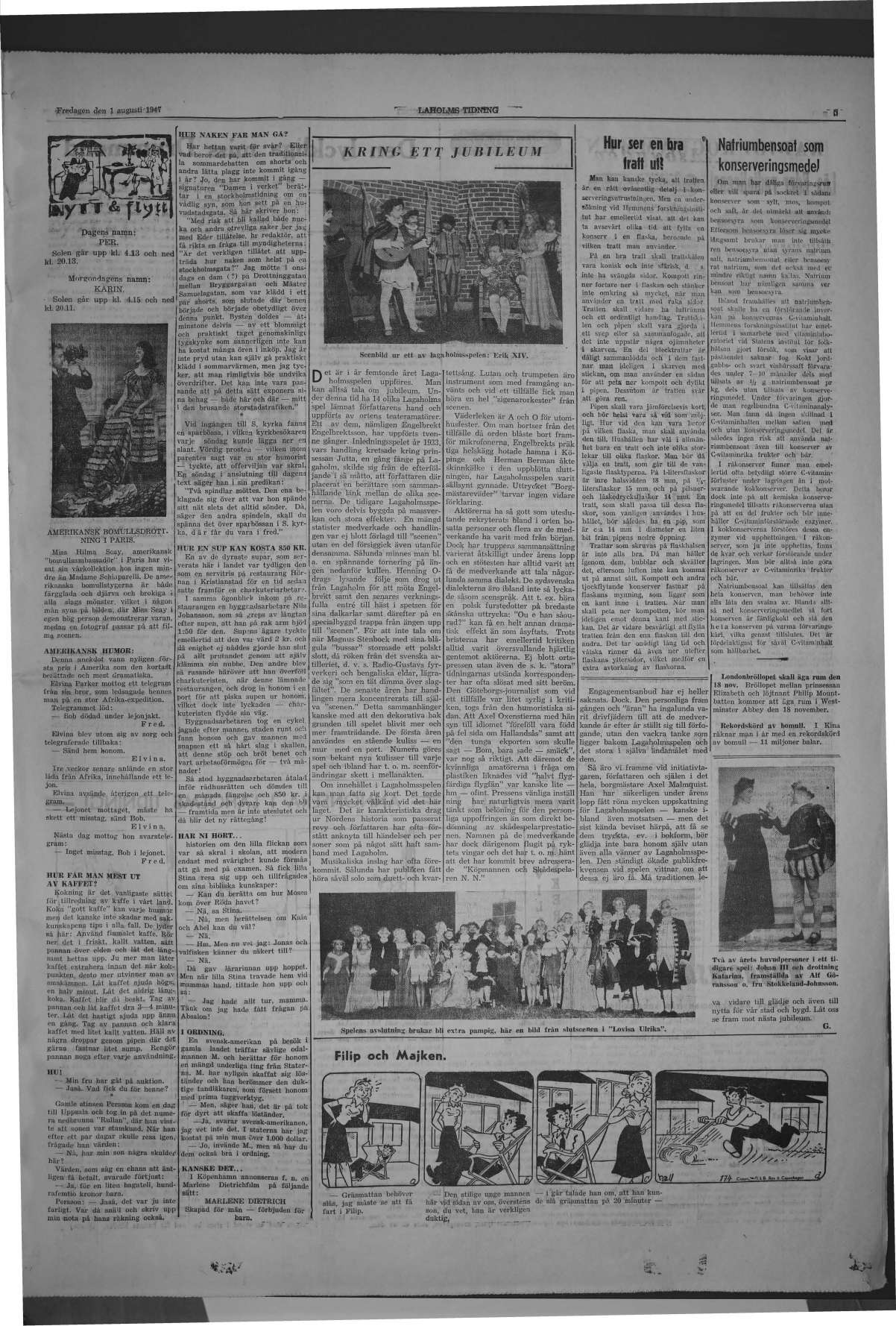 Laholms Tidning Fredag 1 augusti 1947, sida 5