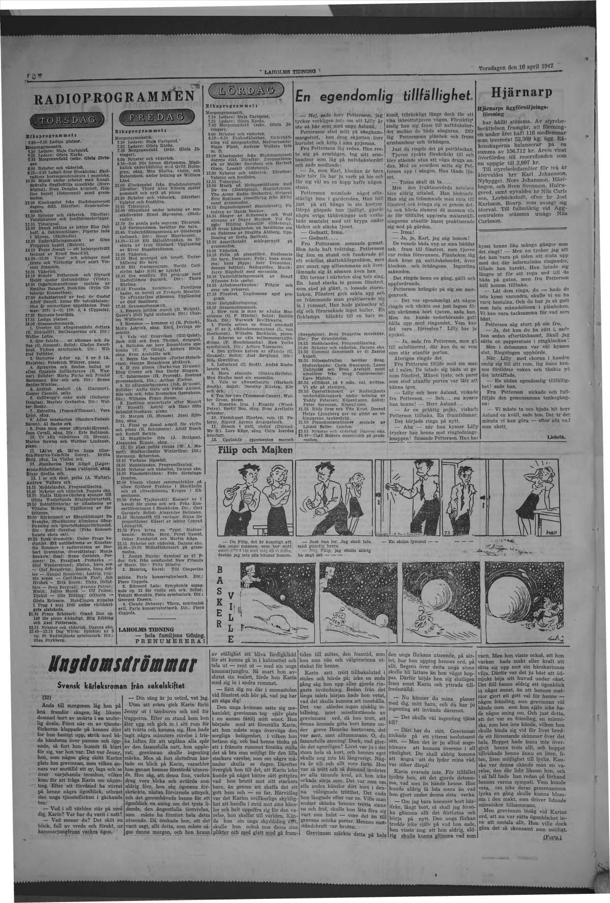 Laholms Tidning Torsdag 10 april 1947, sida 6