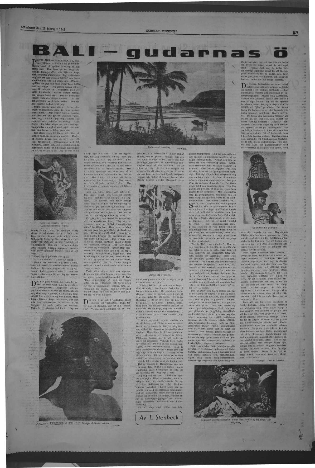 Laholms Tidning Måndag 10 februari 1947, sida 5