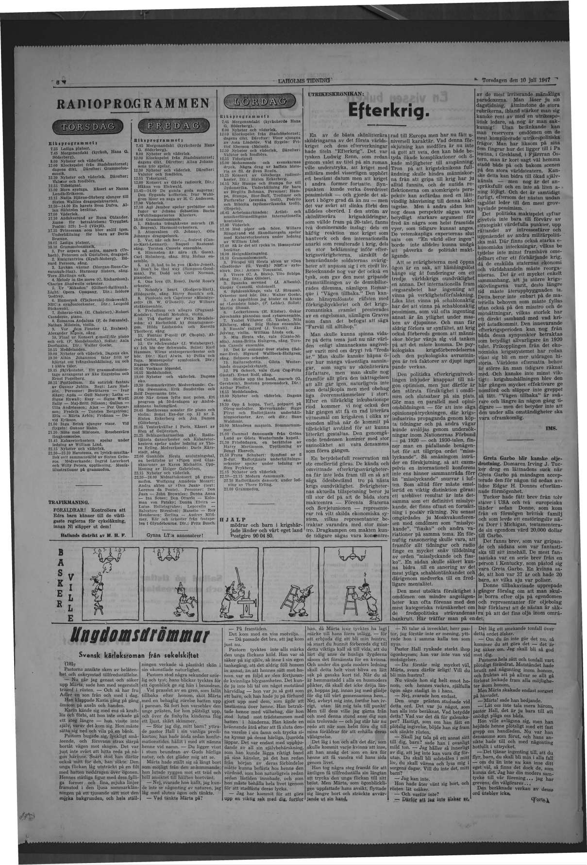 Laholms Tidning Torsdag 10 juli 1947, sida 6
