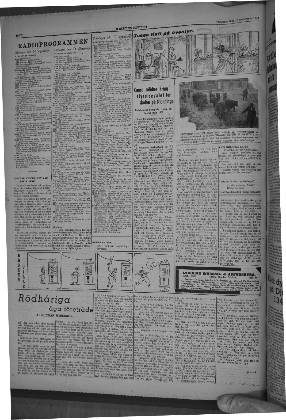 Laholms Tidning Tisdag 10 september 1946, sida 6