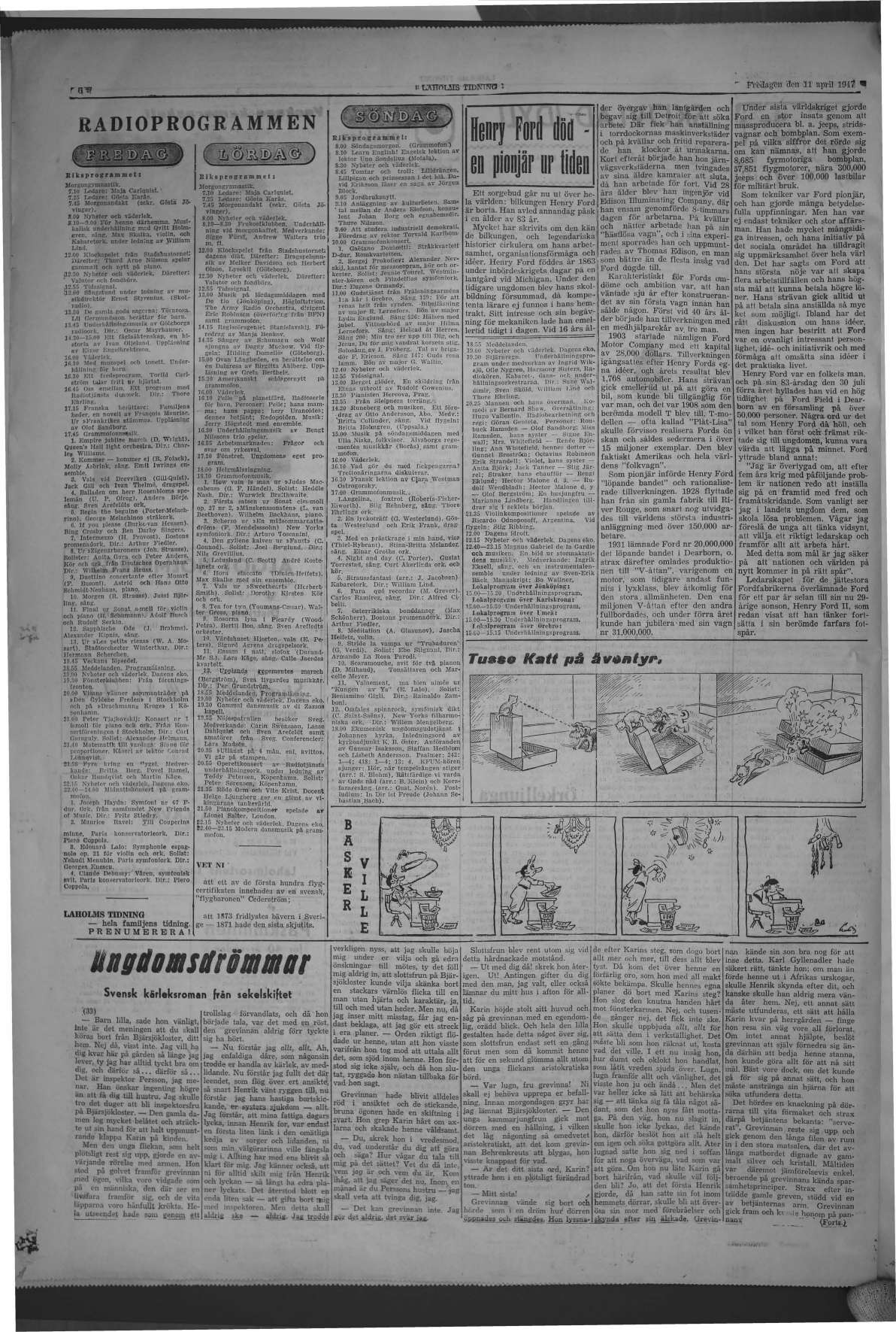 Laholms Tidning Fredag 11 april 1947, sida 6