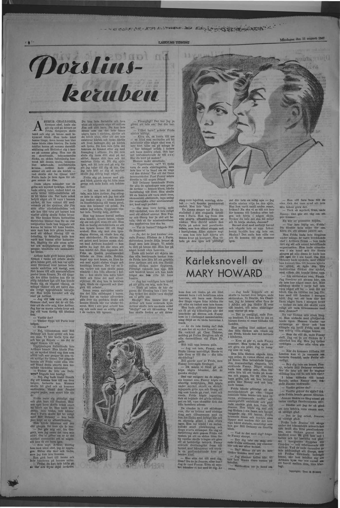 Laholms Tidning Måndag 11 augusti 1947, sida 6