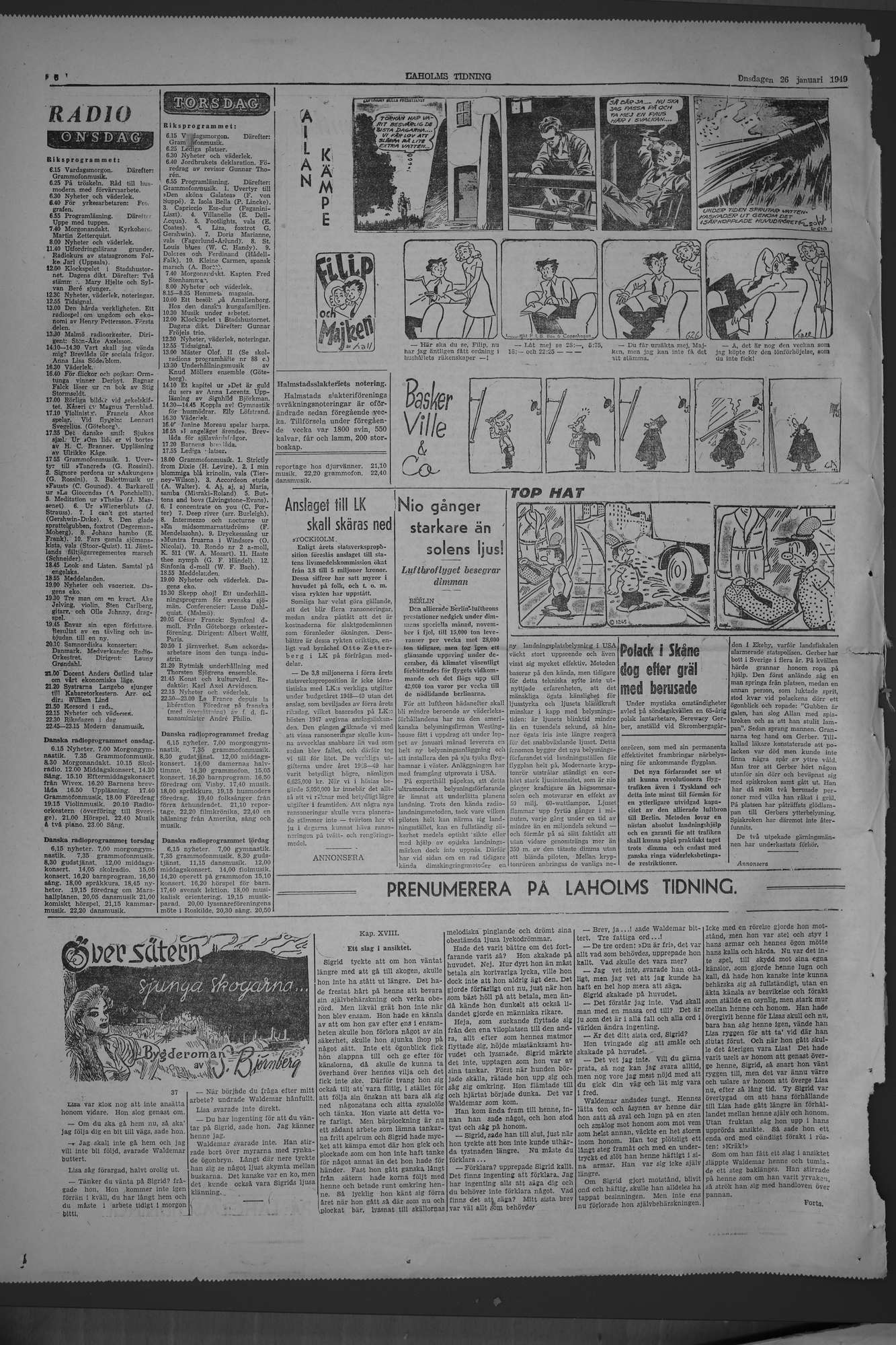 Laholms Tidning Onsdag 26 januari 1949, sida 6