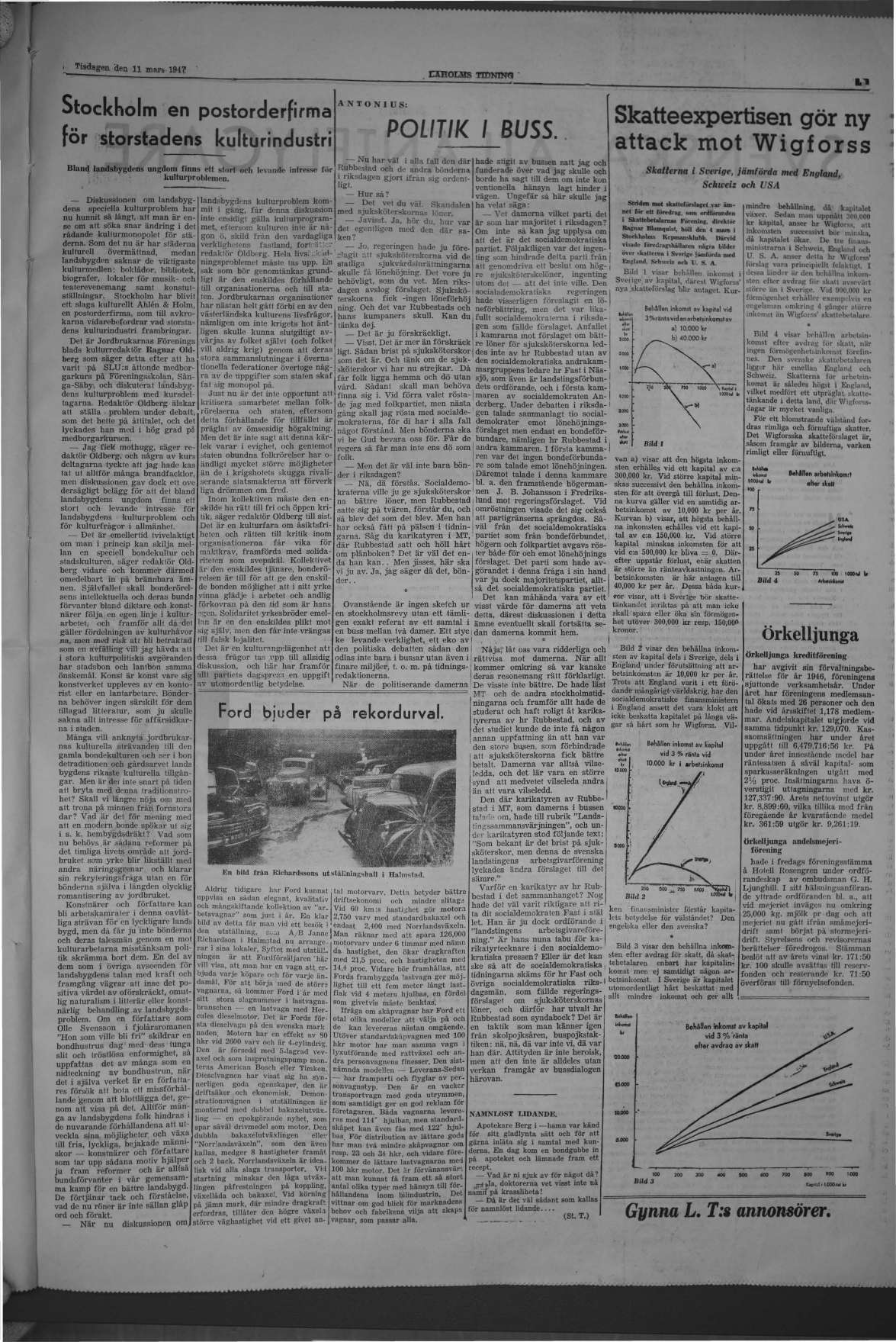 Laholms Tidning Tisdag 11 mars 1947, sida 5