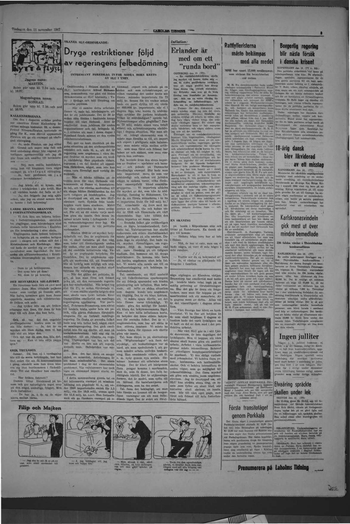 Laholms Tidning Tisdag 11 november 1947, sida 5