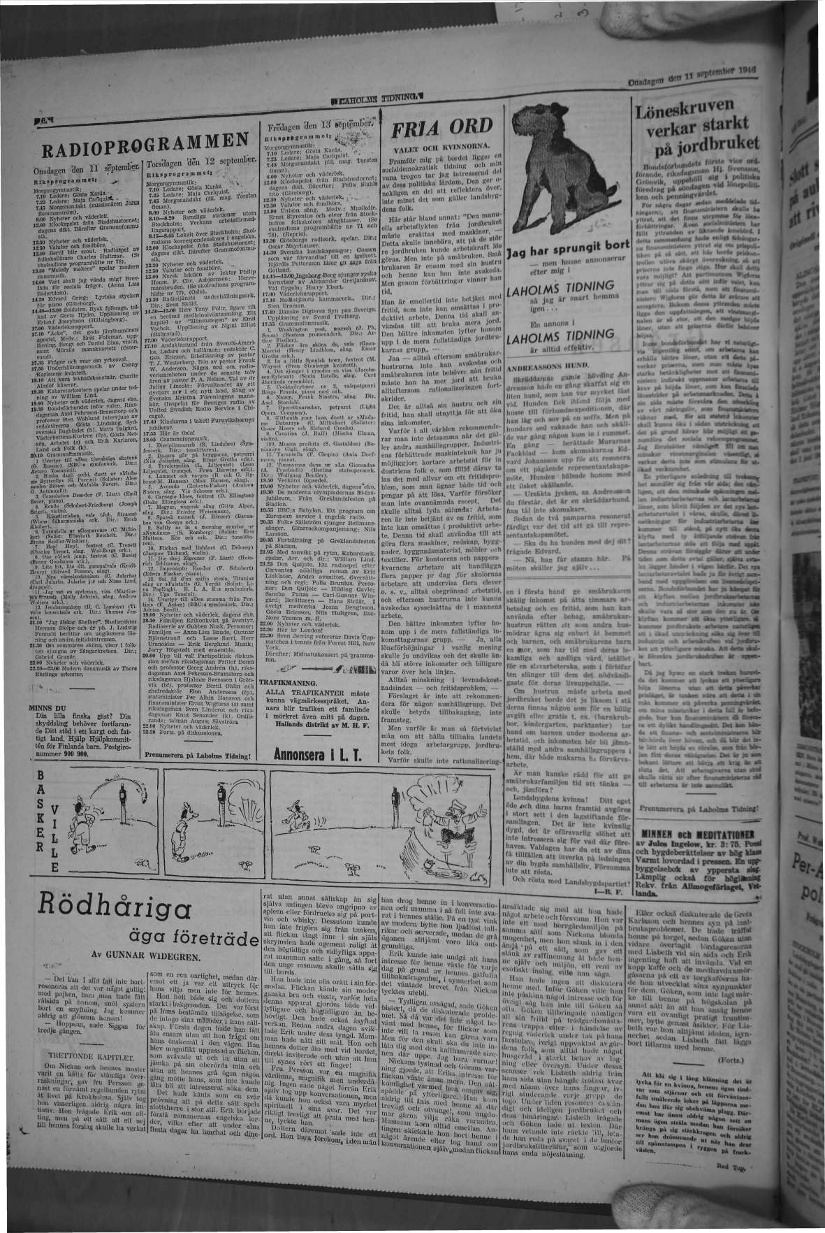 Laholms Tidning Onsdag 11 september 1946, sida 6