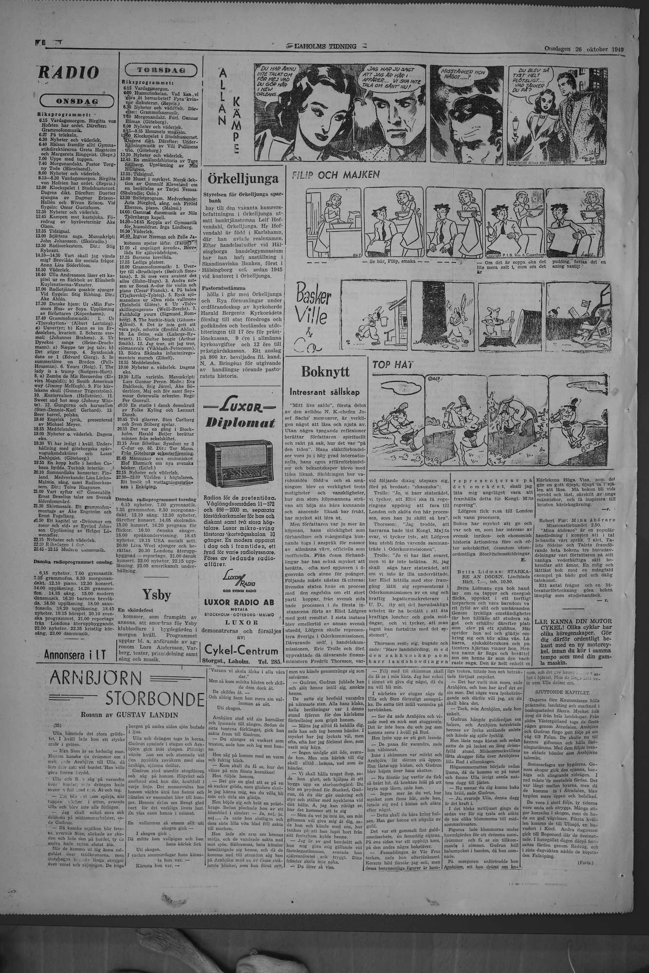 Laholms Tidning Onsdag 26 oktober 1949, sida 6