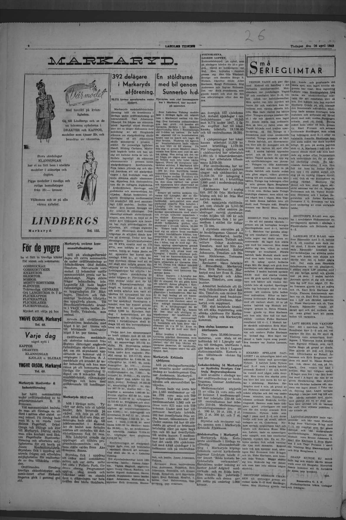 Laholms Tidning Tisdag 26 april 1949, sida 4