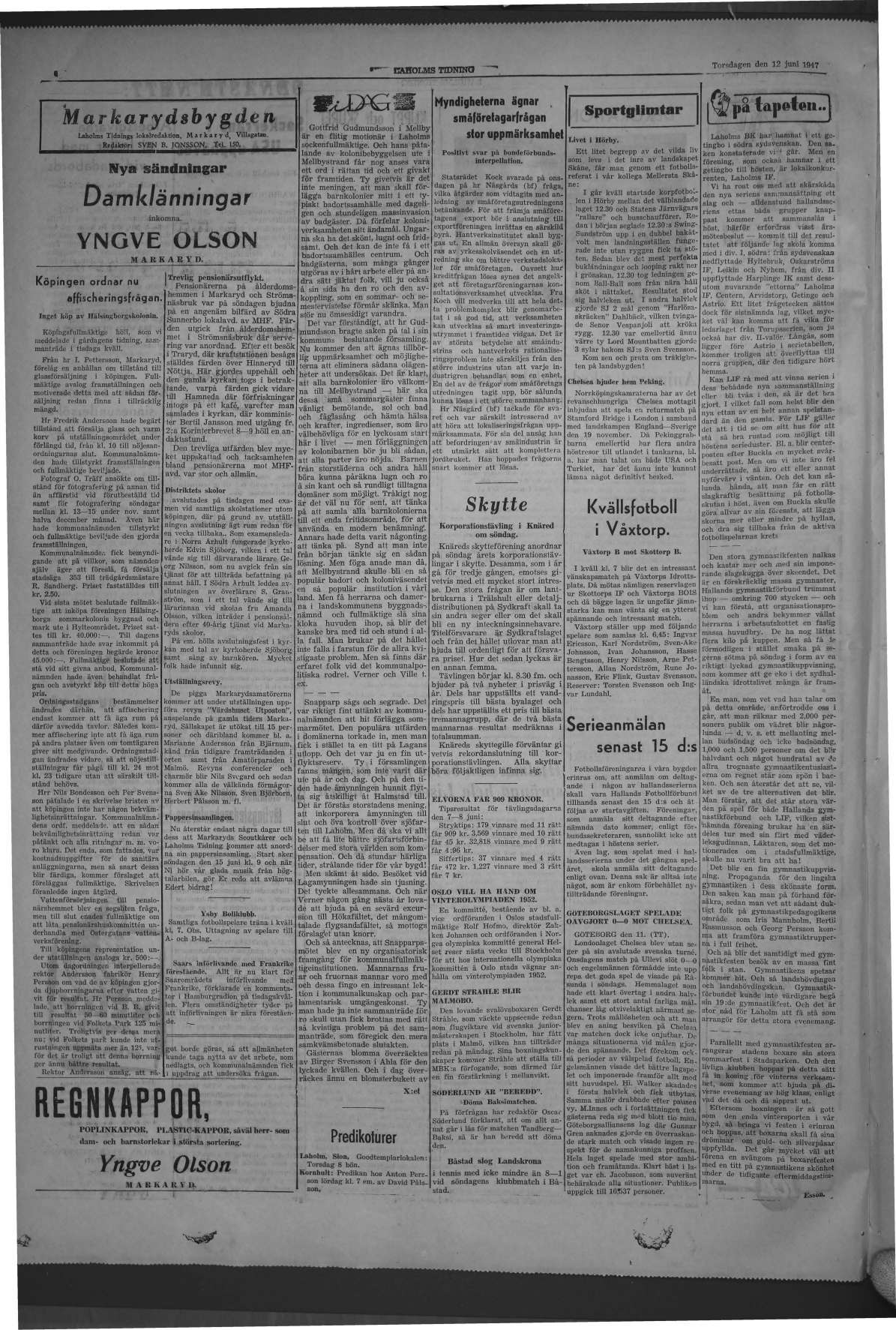 Laholms Tidning Torsdag 12 juni 1947, sida 4