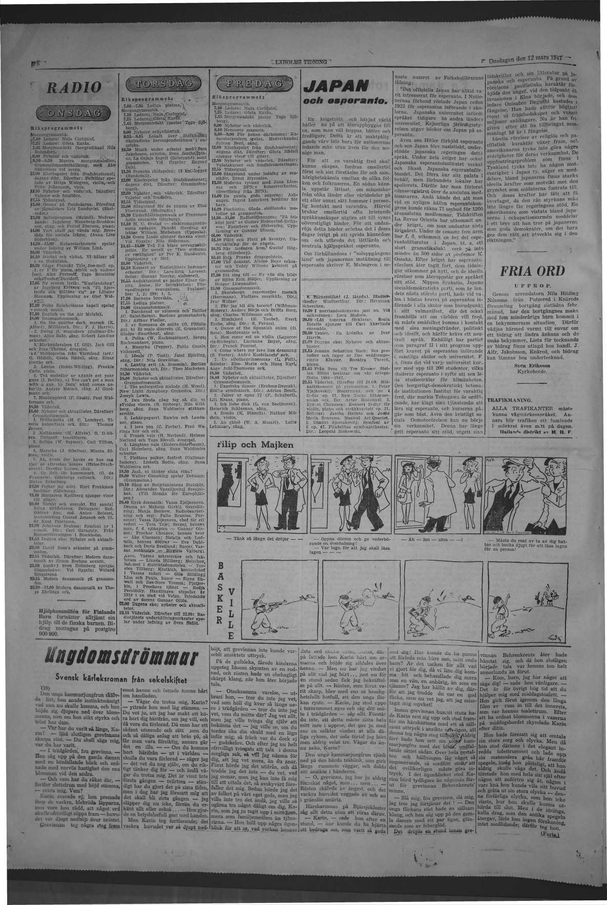 Laholms Tidning Onsdag 12 mars 1947, sida 6