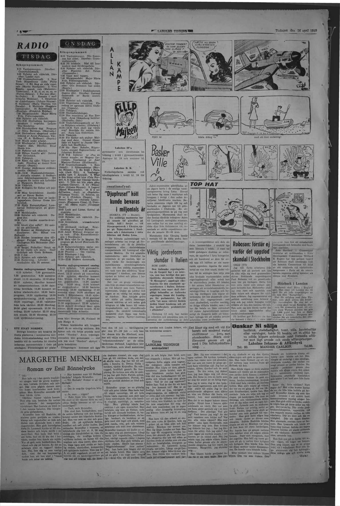 Laholms Tidning Tisdag 26 april 1949, sida 6