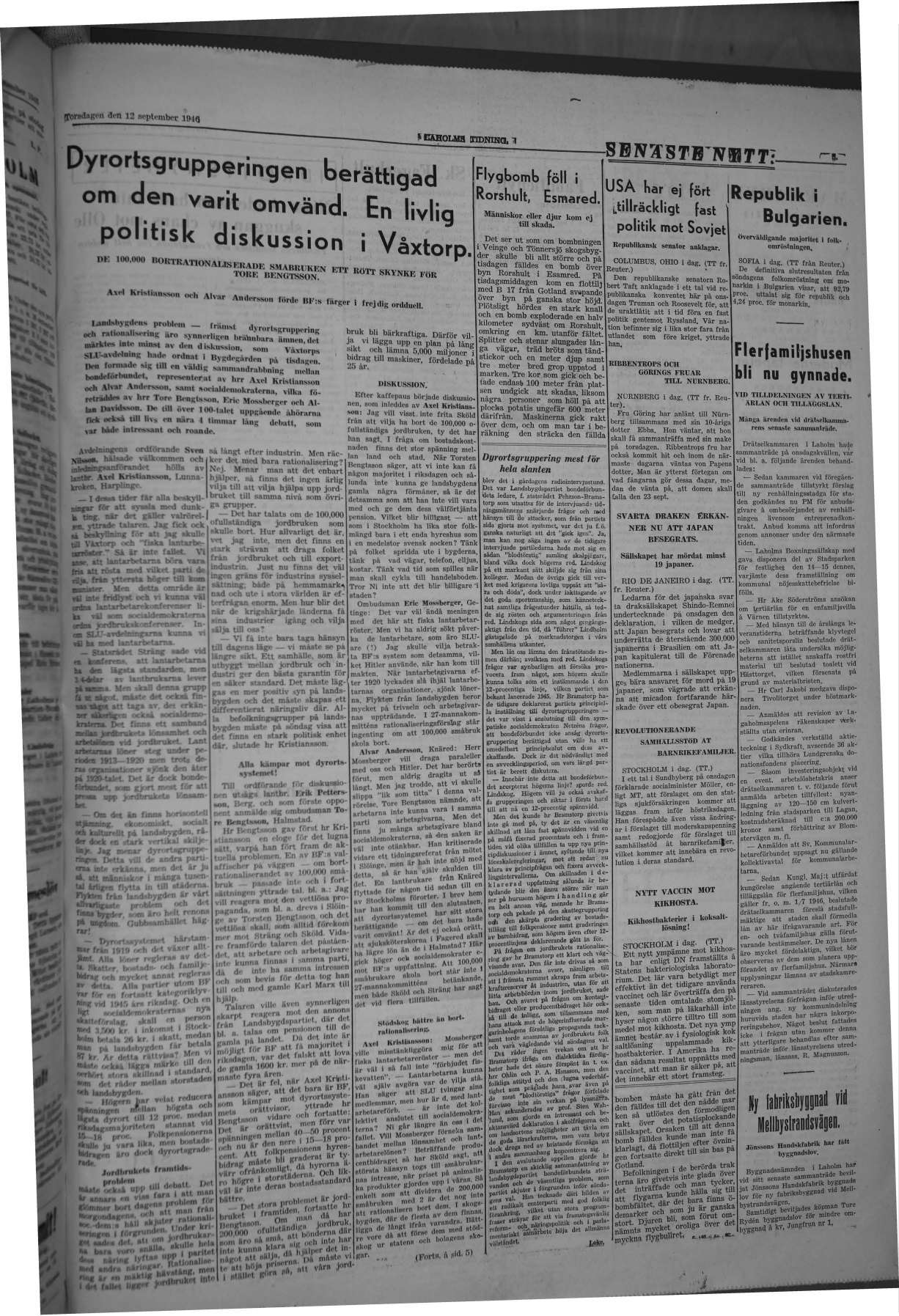 Laholms Tidning Torsdag 12 september 1946, sida 3