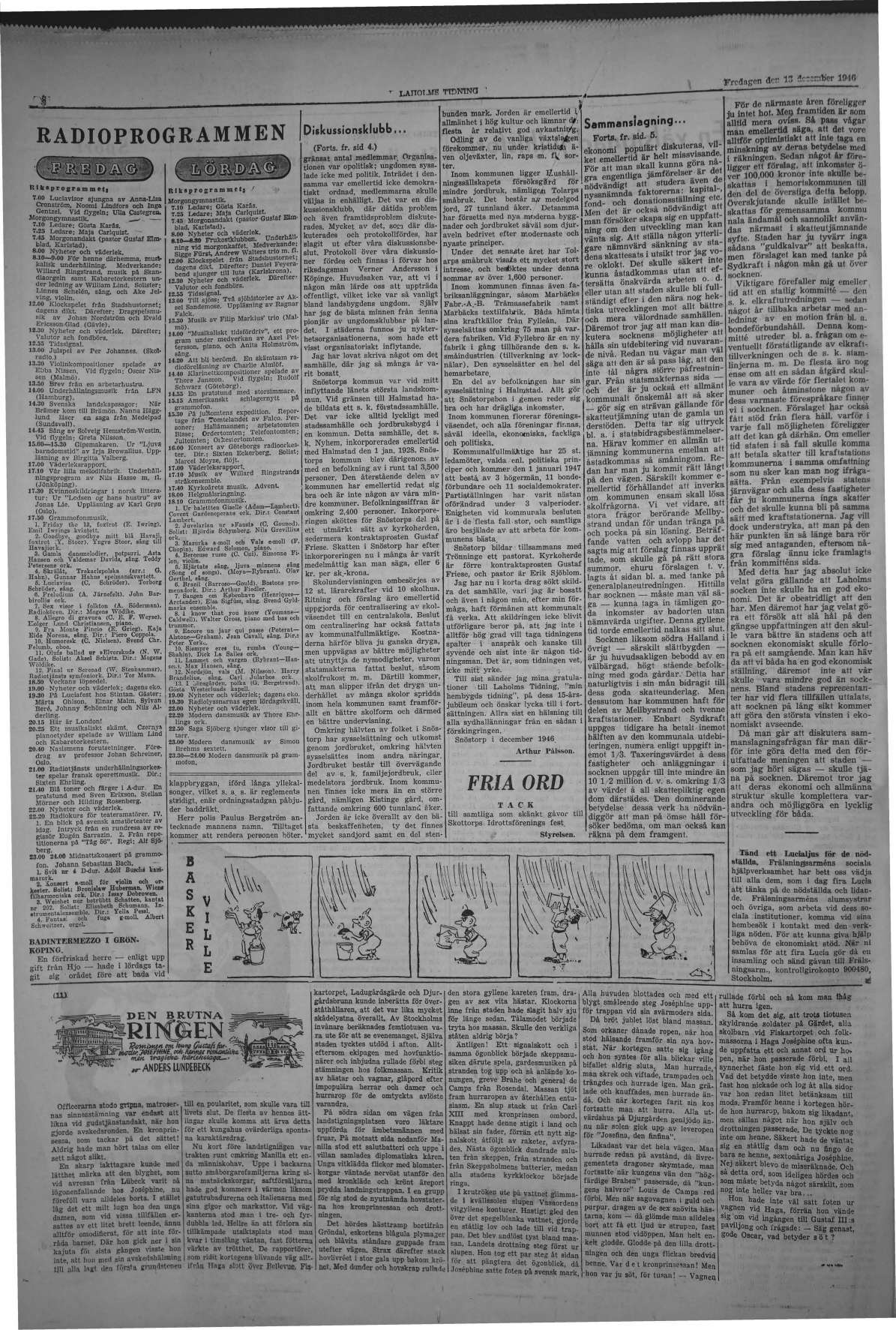 Laholms Tidning Fredag 13 december 1946, sida 8