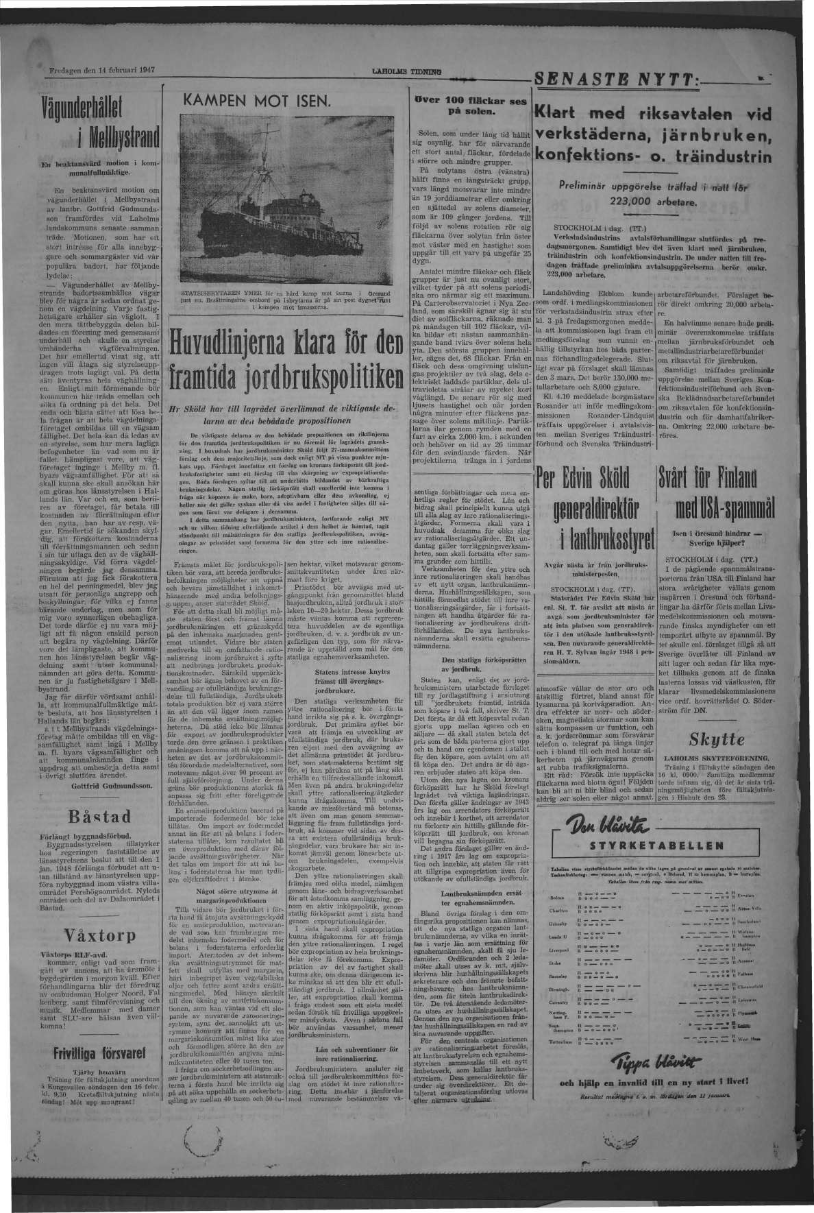 Laholms Tidning Fredag 14 februari 1947, sida 2