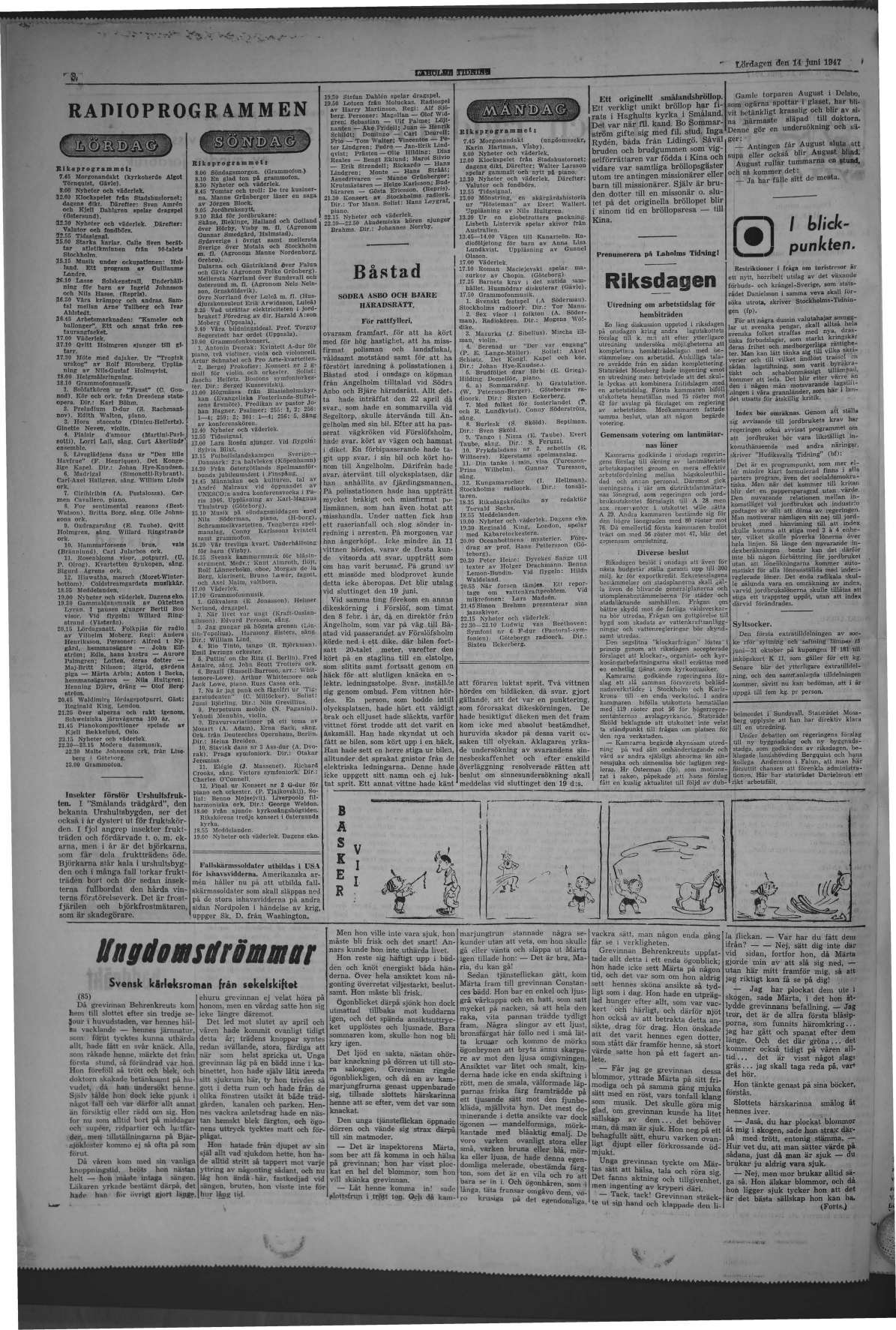 Laholms Tidning Lördag 14 juni 1947, sida 8