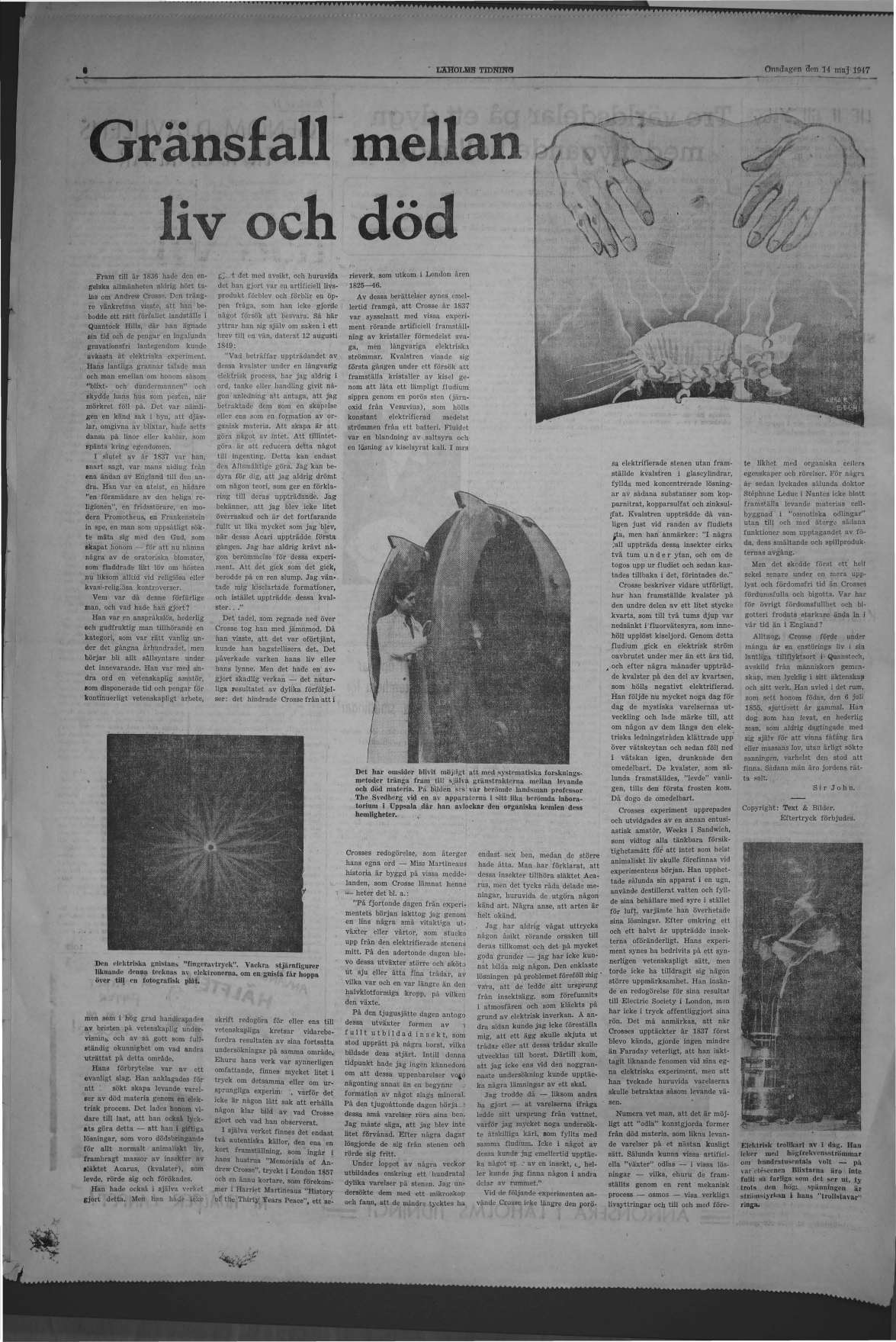 Laholms Tidning Onsdag 14 maj 1947, sida 6