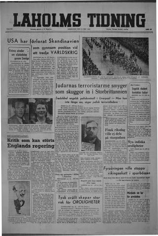 Förstasidan, Torsdag 14 november 1946