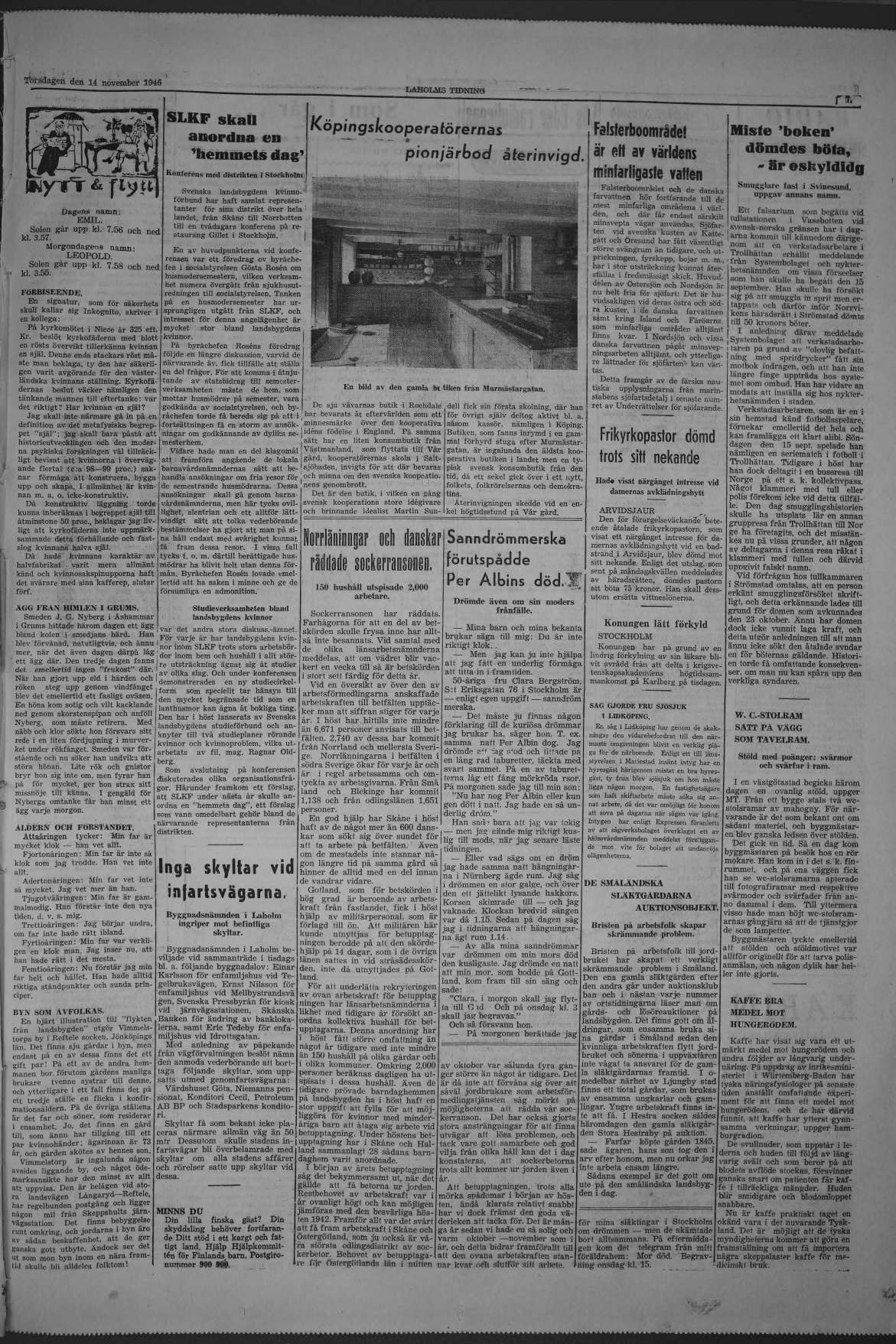 Laholms Tidning Torsdag 14 november 1946, sida 7