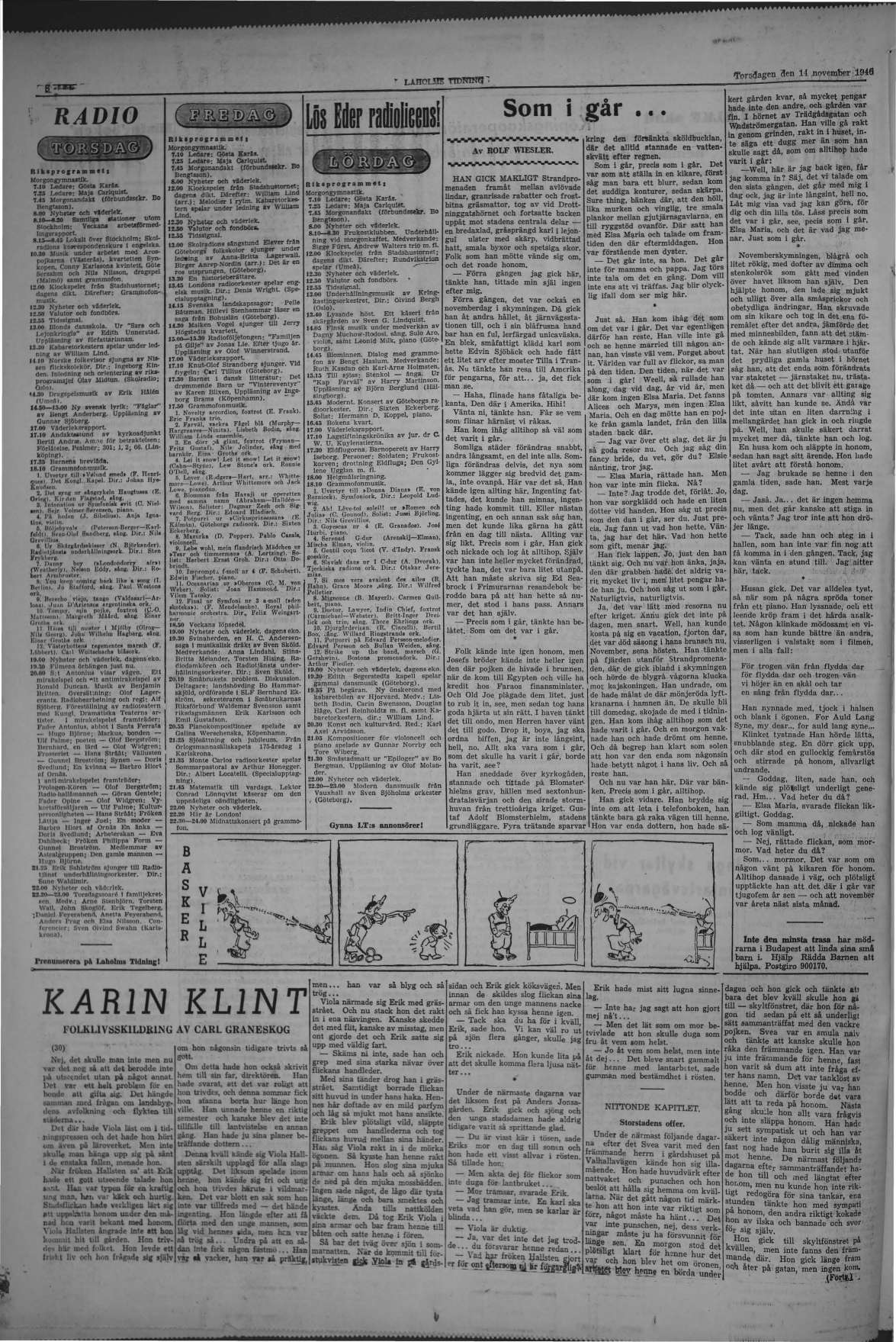 Laholms Tidning Torsdag 14 november 1946, sida 8