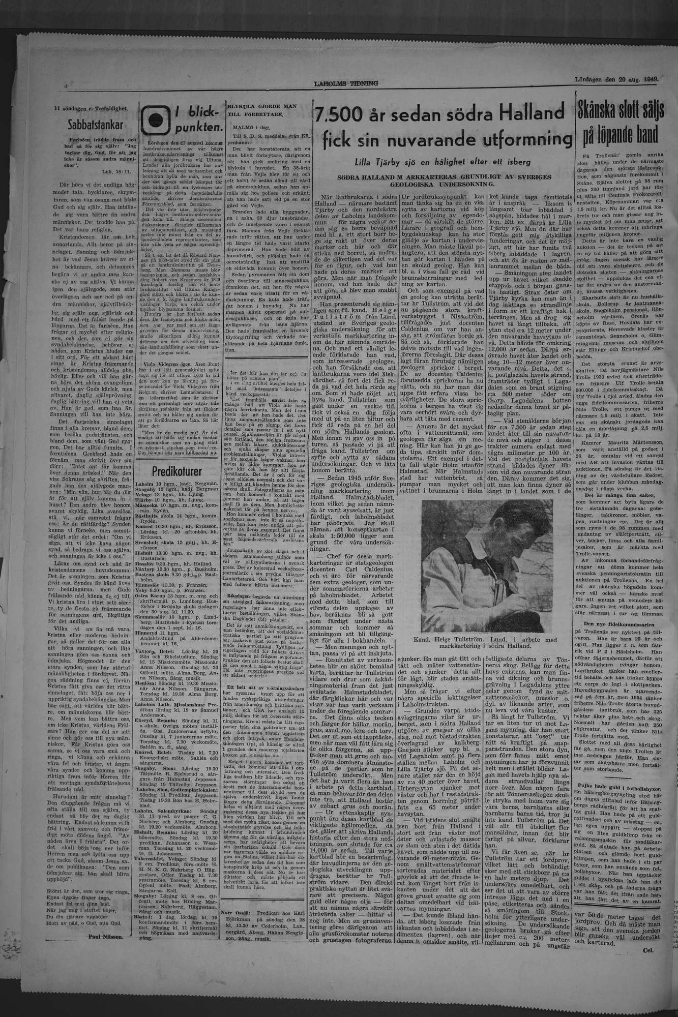 Laholms Tidning Lördag 27 augusti 1949, sida 6
