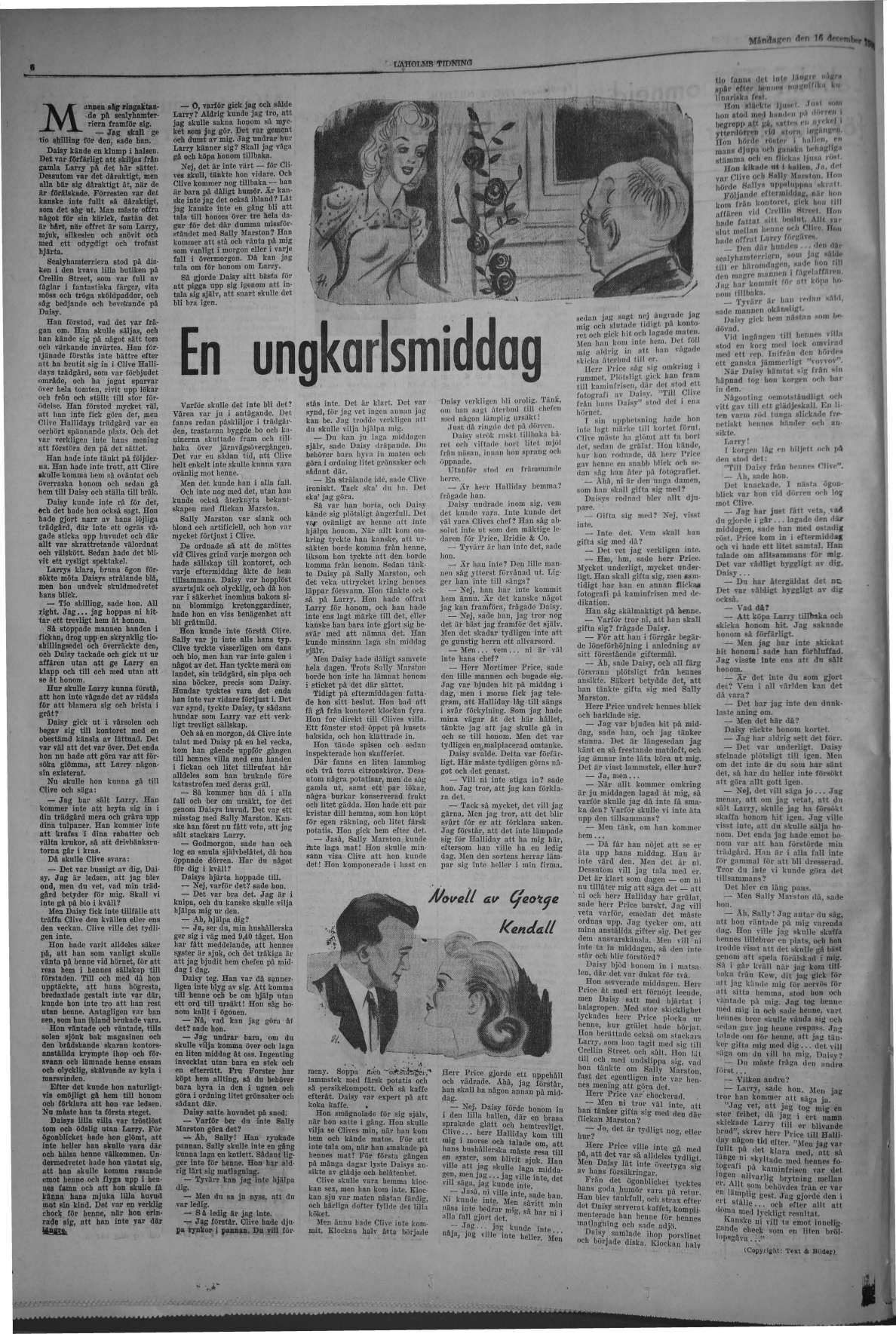 Laholms Tidning Måndag 16 december 1946, sida 6