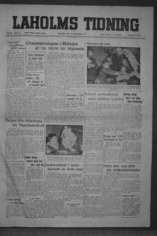 Förstasidan, Tisdag 27 december 1949