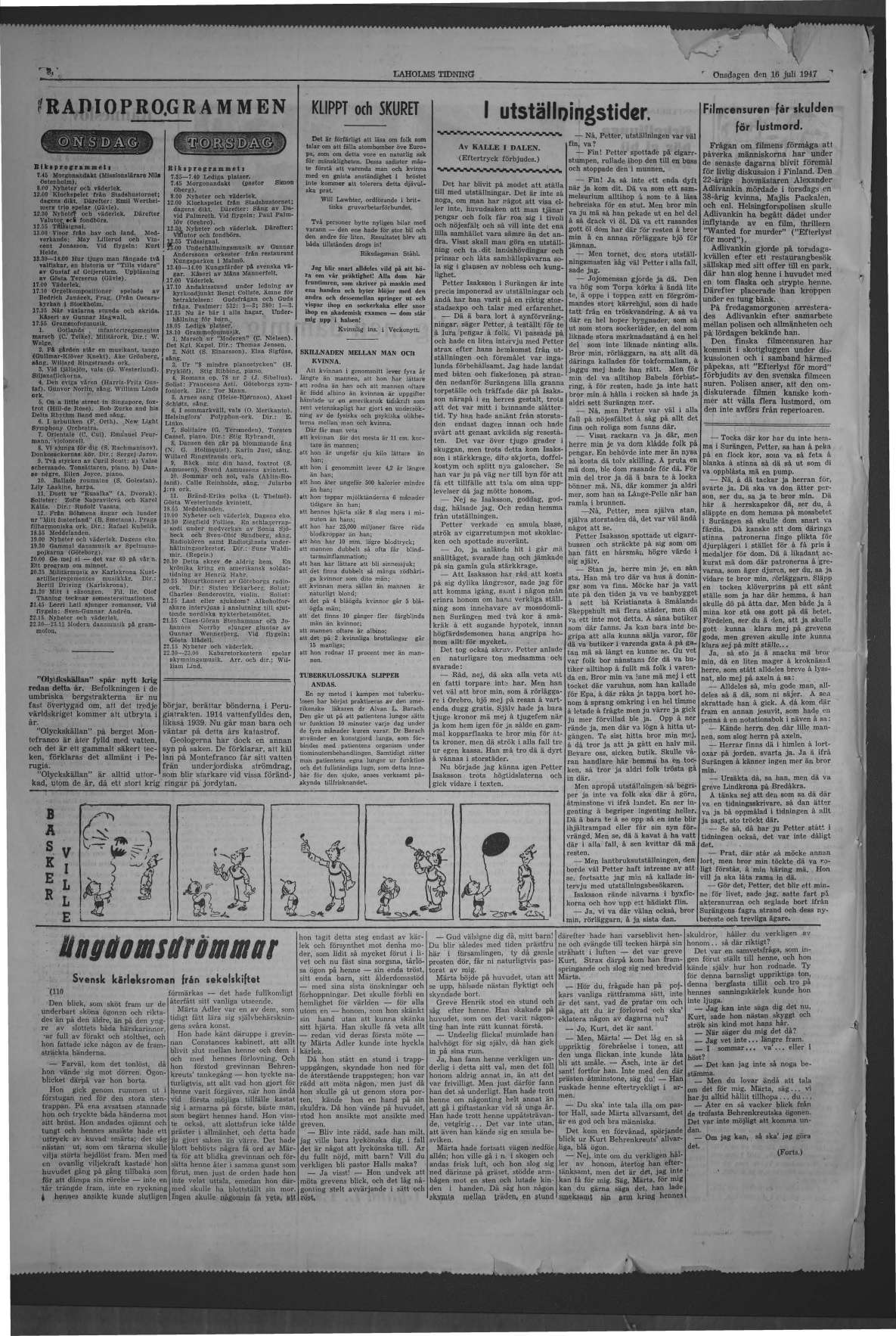 Laholms Tidning Onsdag 16 juli 1947, sida 6