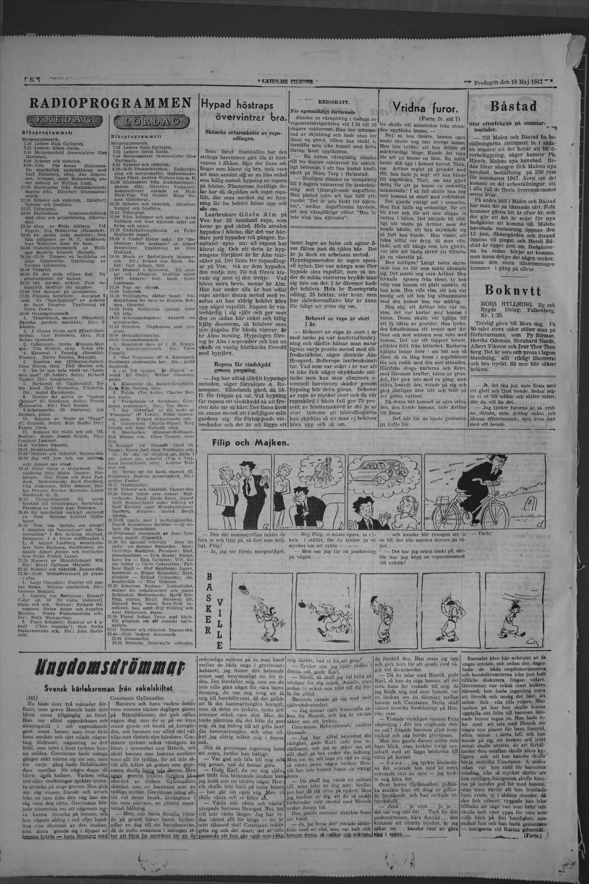 Laholms Tidning Fredag 16 maj 1947, sida 8