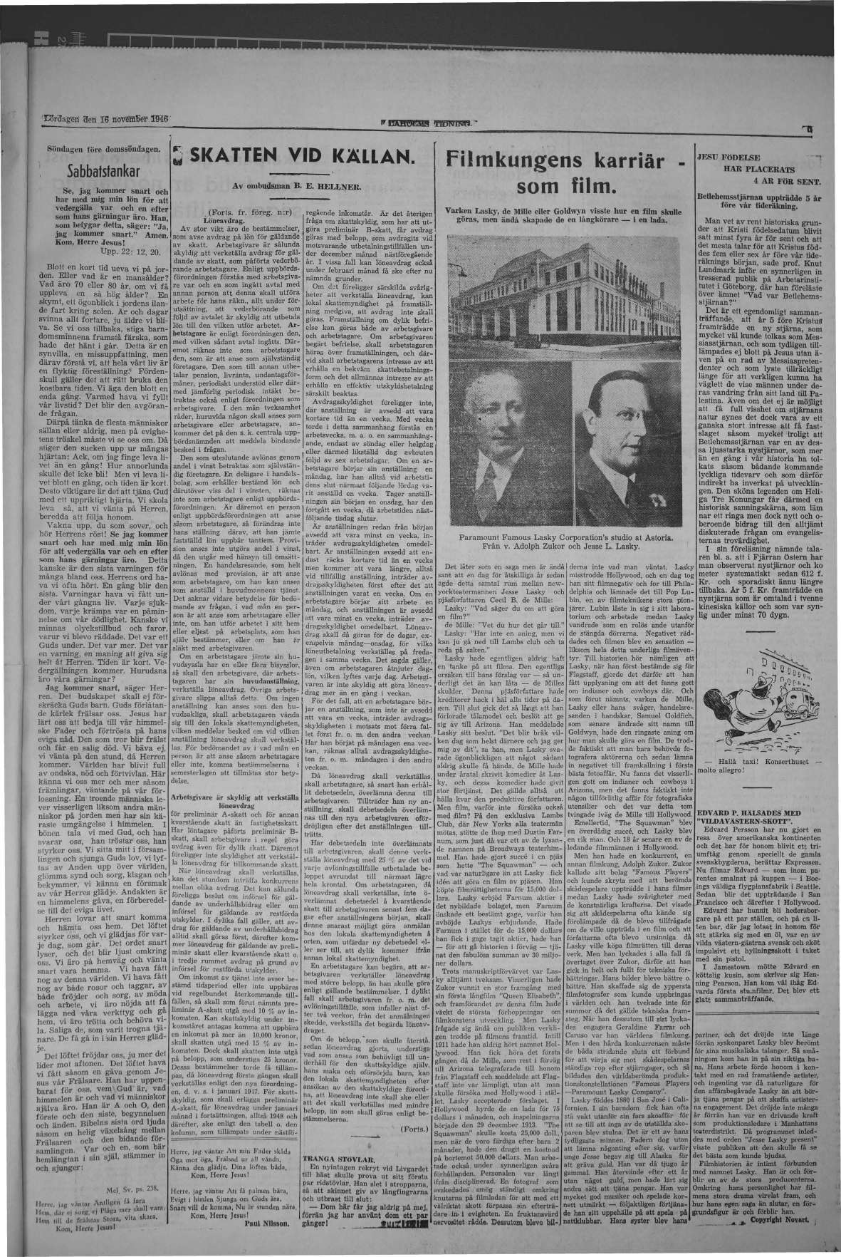 Laholms Tidning Lördag 16 november 1946, sida 5