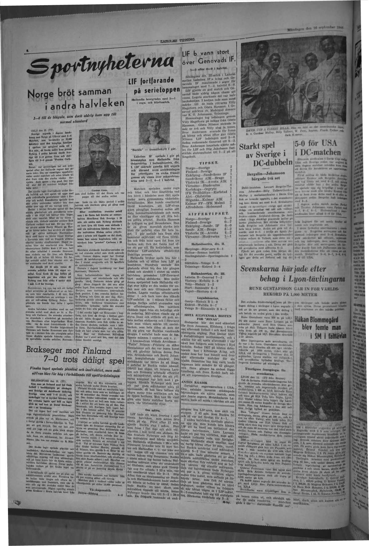 Laholms Tidning Måndag 16 september 1946, sida 6