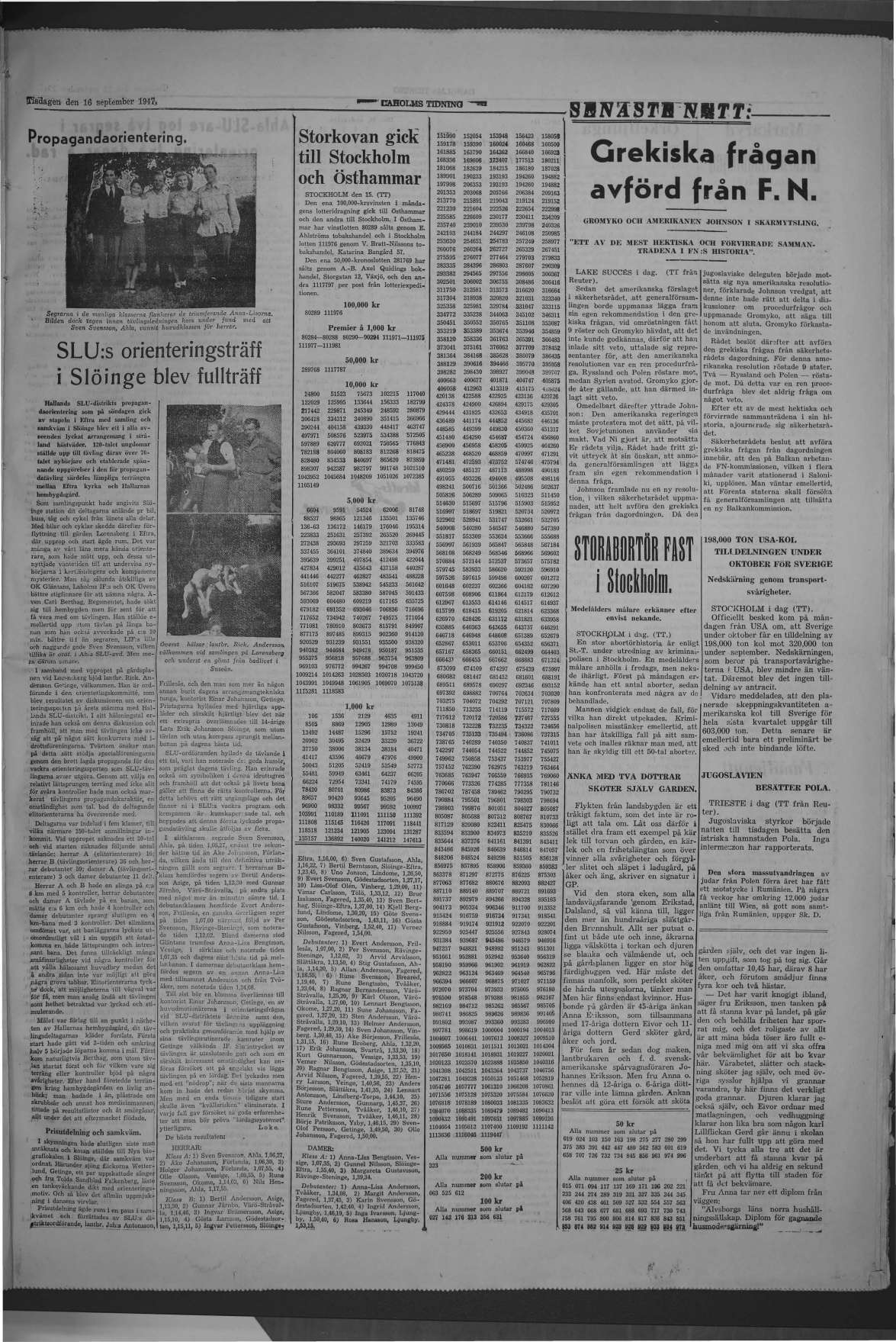 Laholms Tidning Tisdag 16 september 1947, sida 3
