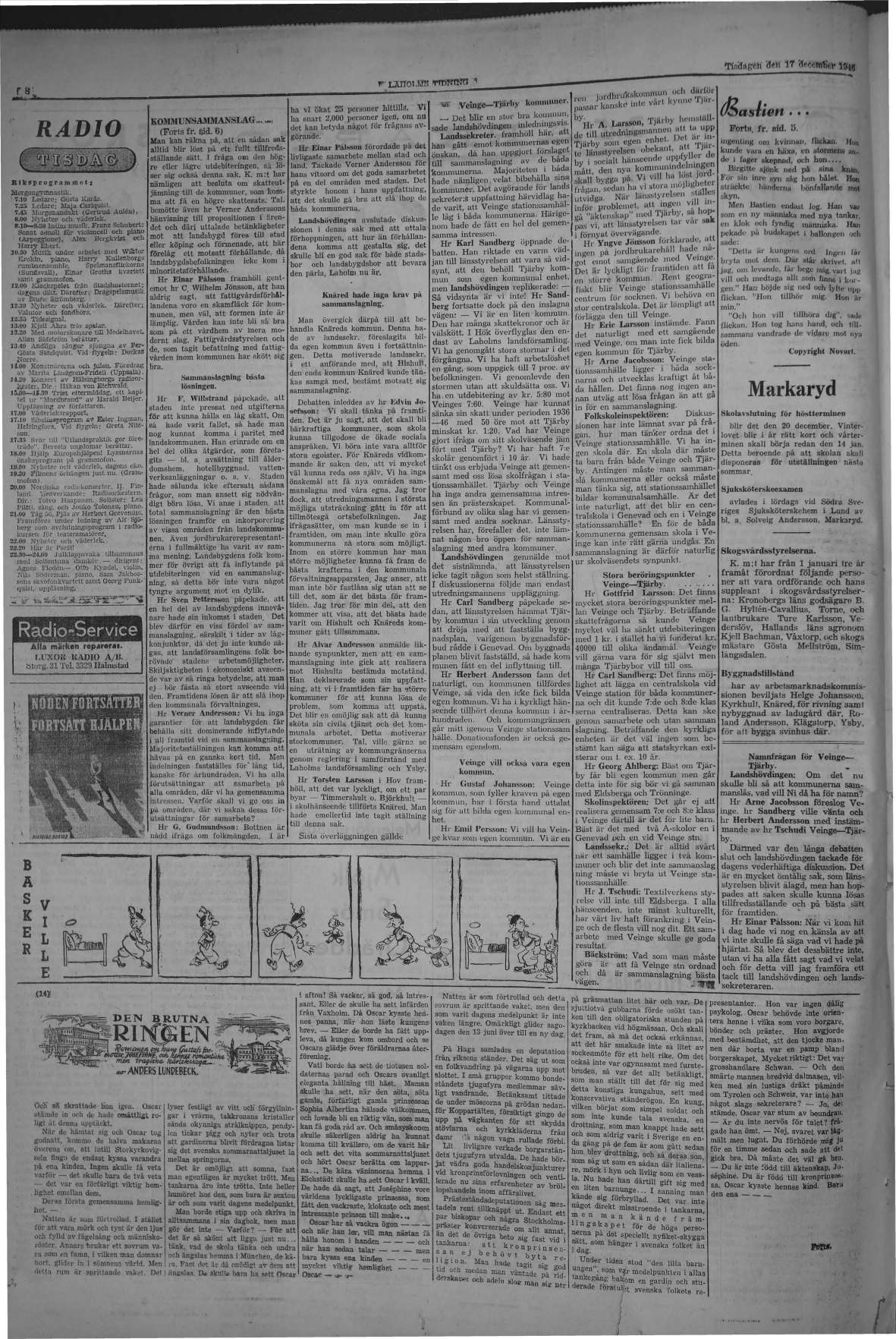 Laholms Tidning Tisdag 17 december 1946, sida 4