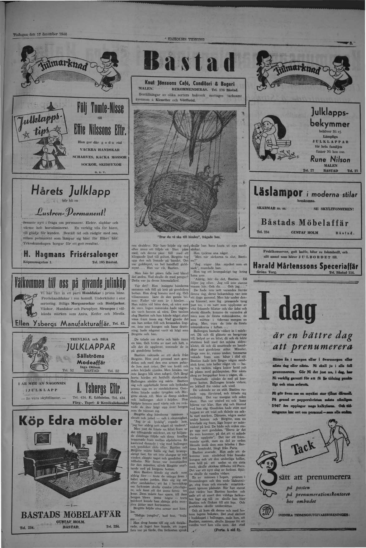 Laholms Tidning Tisdag 17 december 1946, sida 7