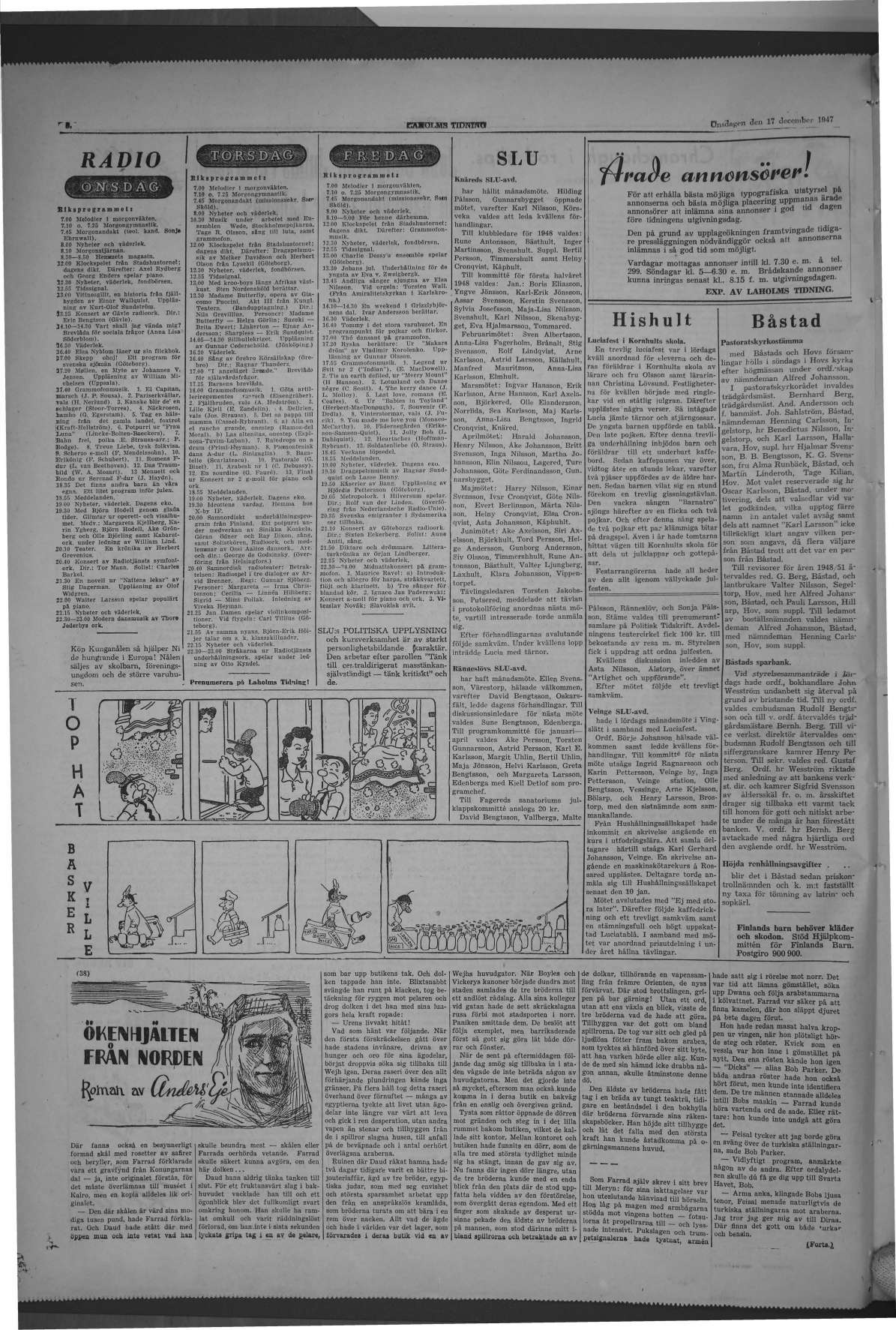 Laholms Tidning Onsdag 17 december 1947, sida 8