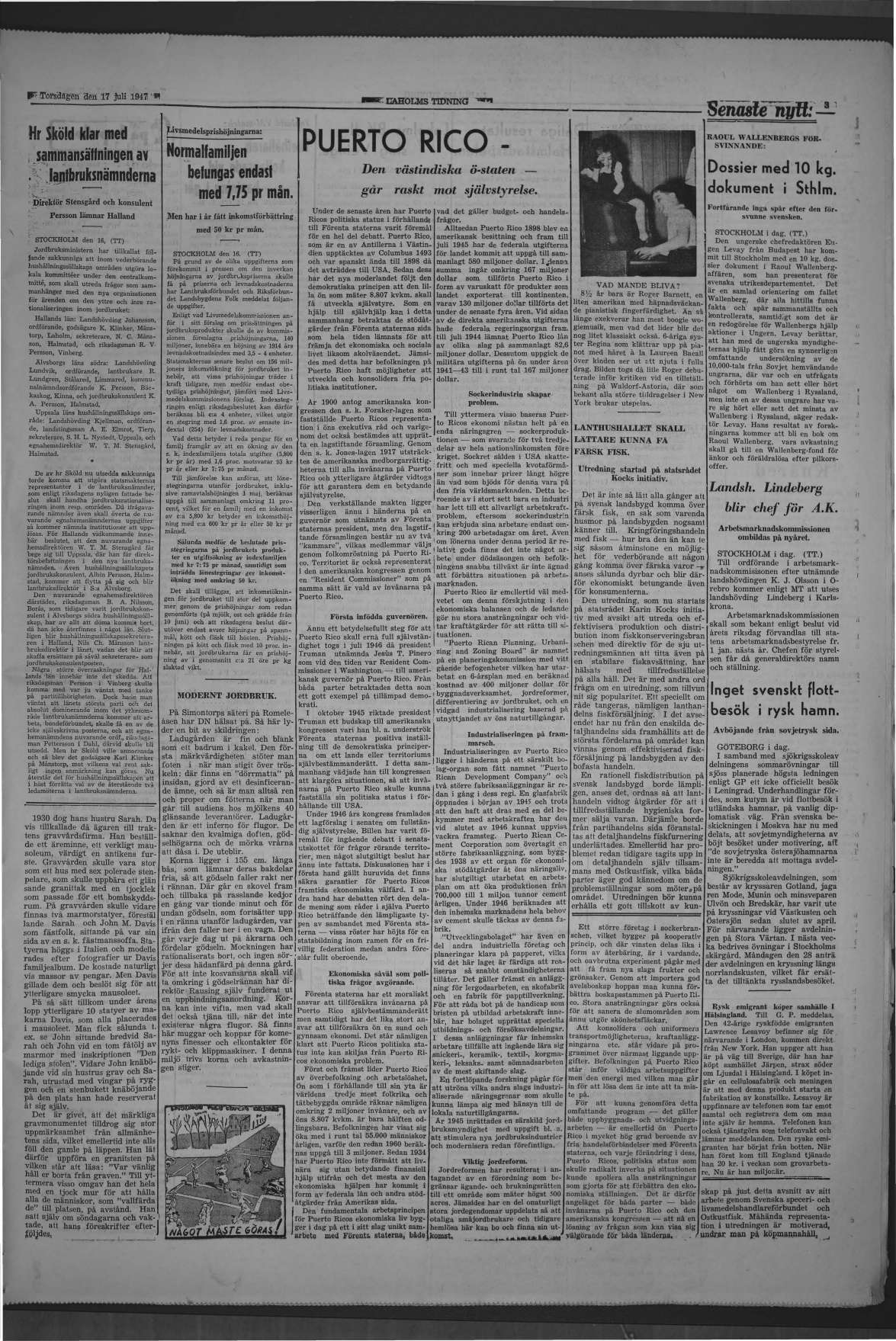 Laholms Tidning Torsdag 17 juli 1947, sida 3