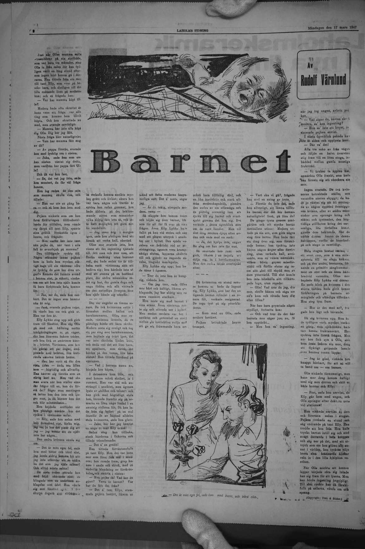 Laholms Tidning Måndag 17 mars 1947, sida 6