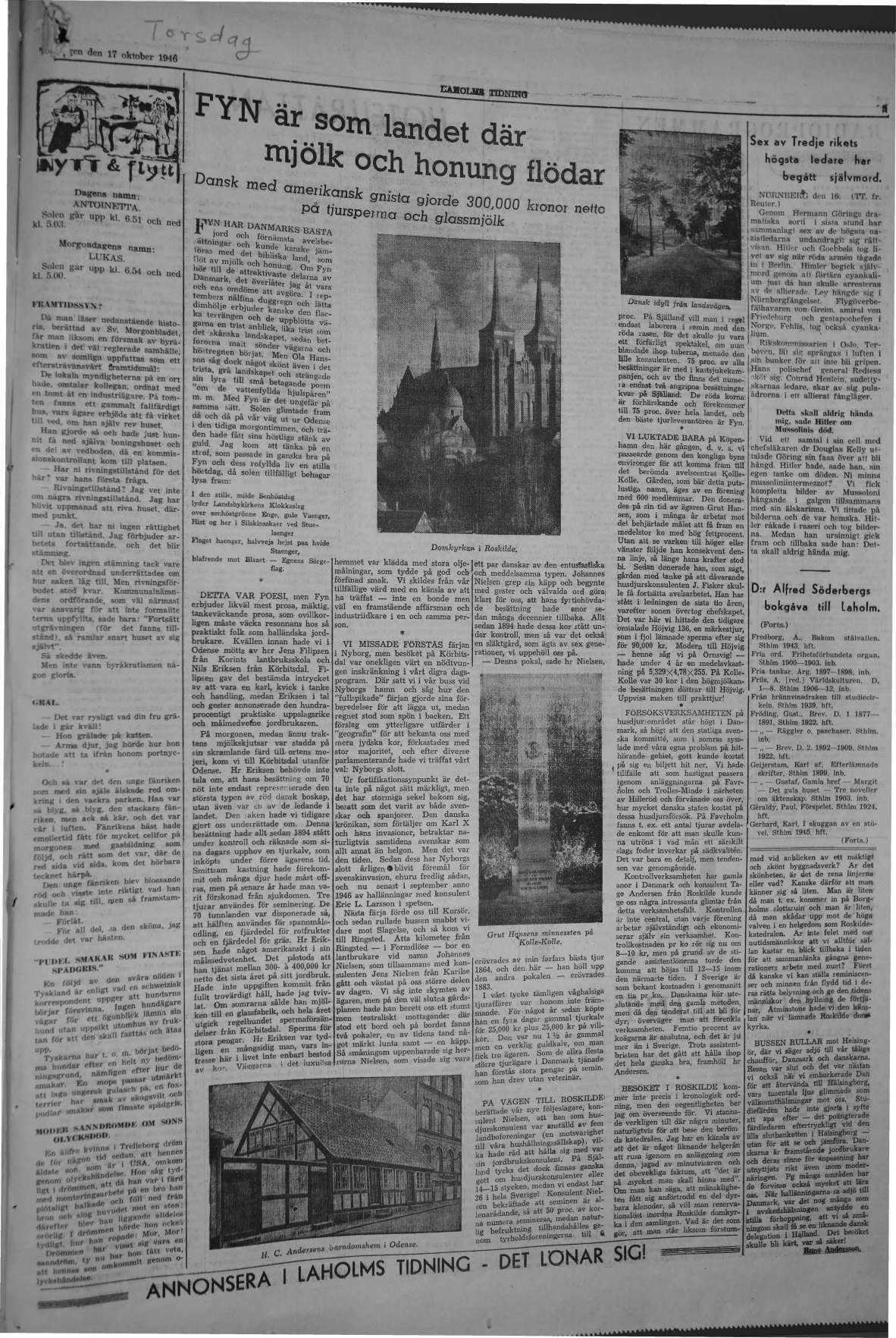 Laholms Tidning Torsdag 17 oktober 1946, sida 5