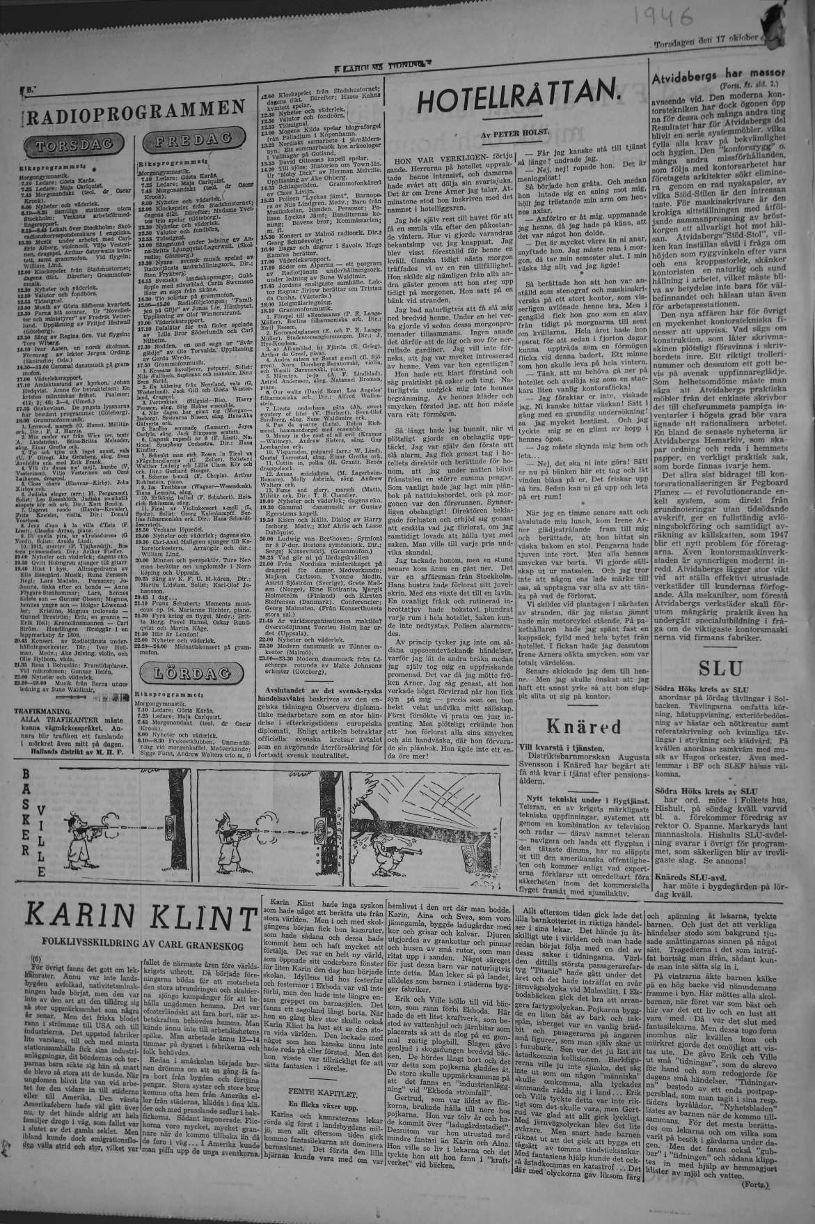 Laholms Tidning Torsdag 17 oktober 1946, sida 6