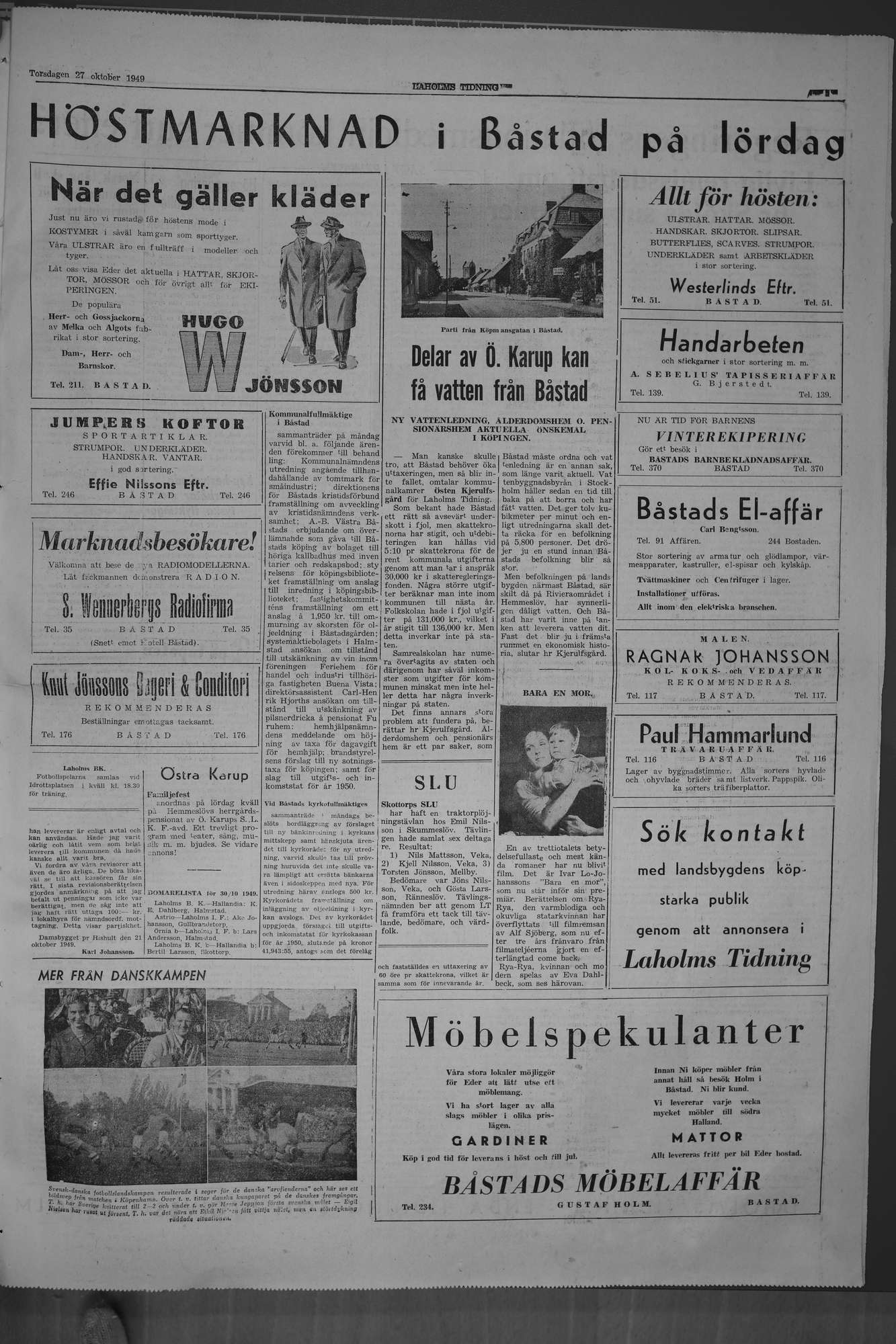 Laholms Tidning Torsdag 27 oktober 1949, sida 5