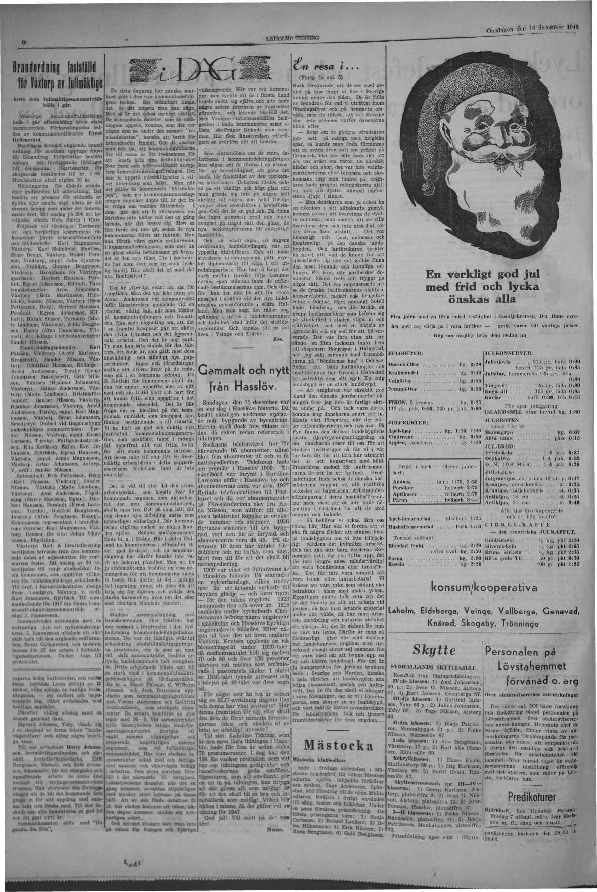Laholms Tidning Onsdag 18 december 1946, sida 6