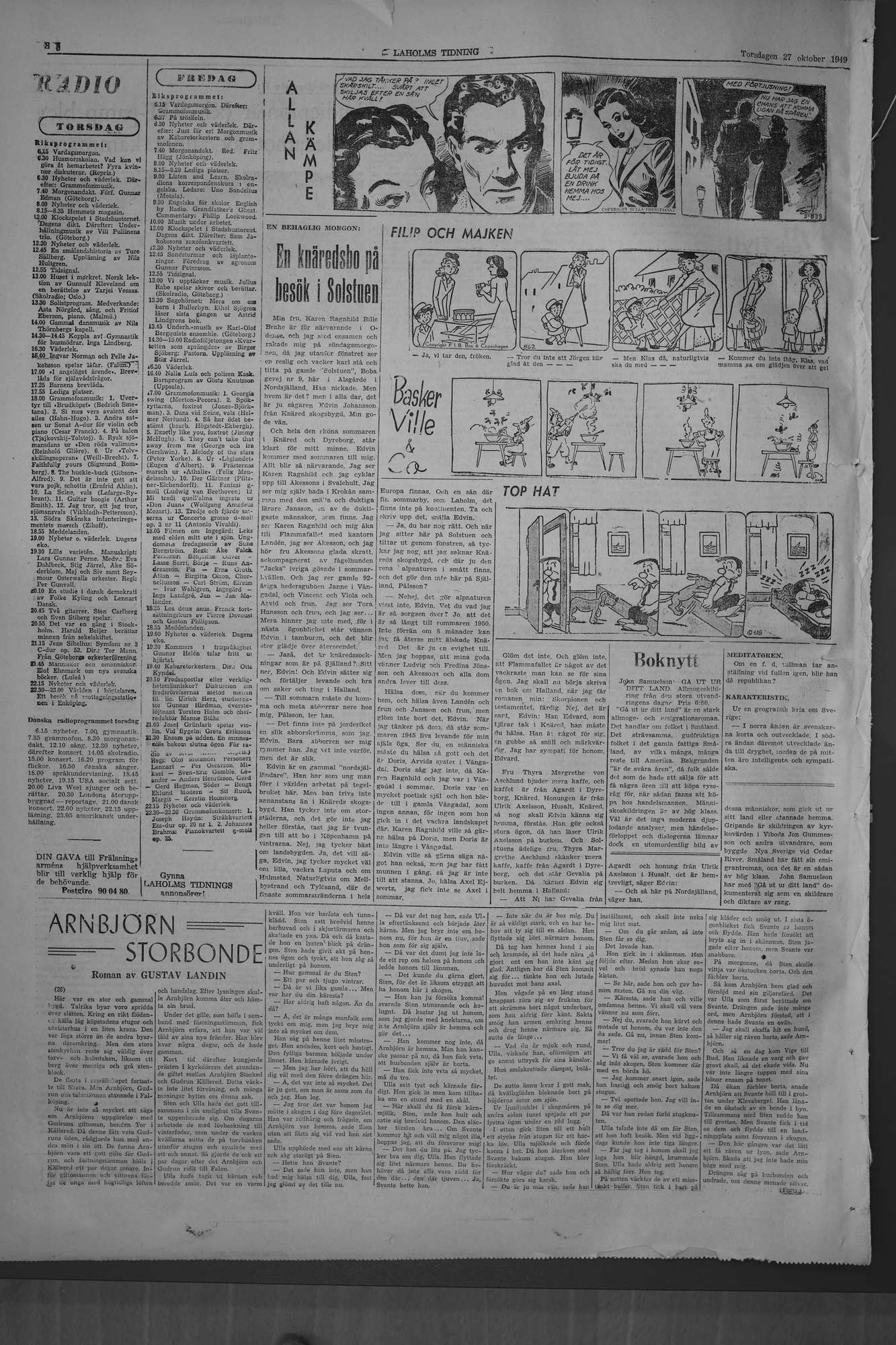 Laholms Tidning Torsdag 27 oktober 1949, sida 8