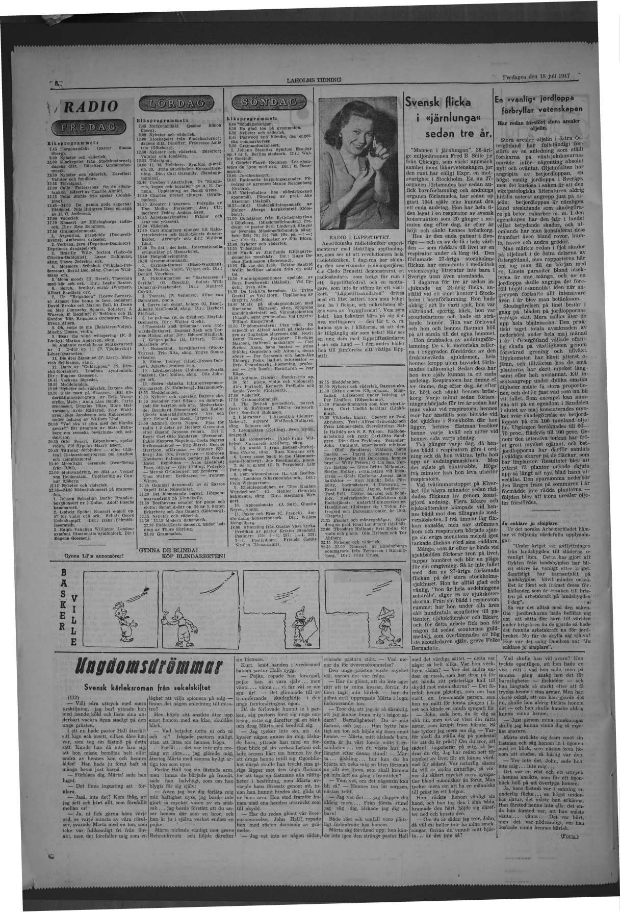 Laholms Tidning Fredag 18 juli 1947, sida 6