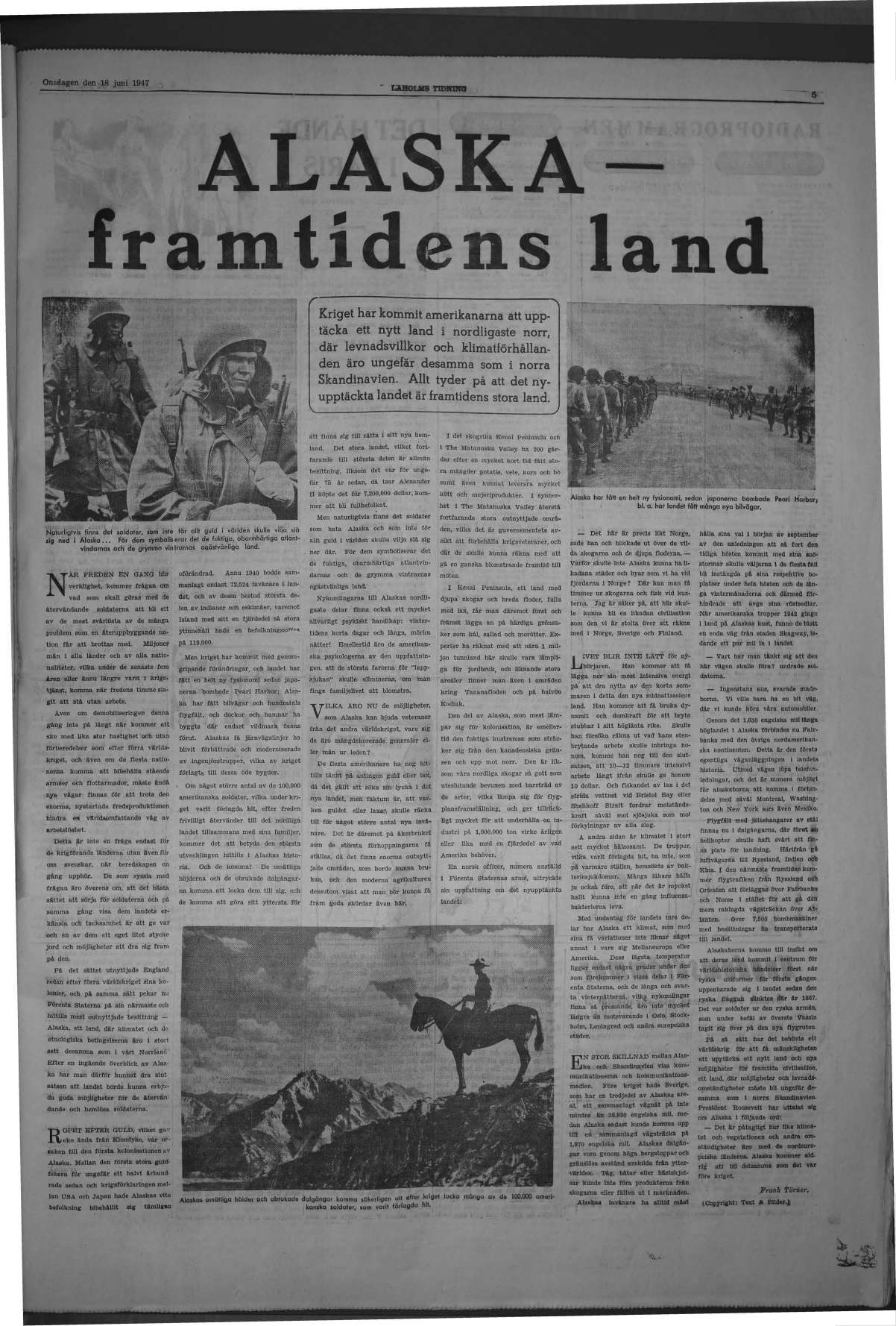 Laholms Tidning Onsdag 18 juni 1947, sida 5