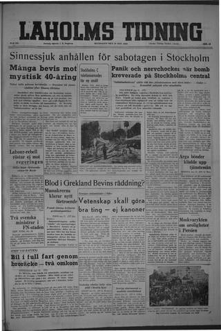 Förstasidan, Måndag 18 november 1946
