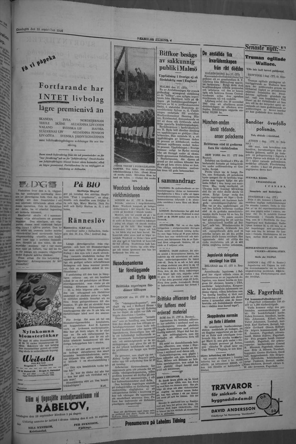 Laholms Tidning Onsdag 18 september 1946, sida 3